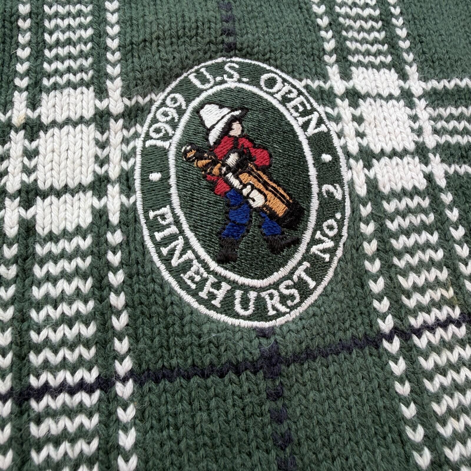 Tommy Hilfiger Vintage 1999 US Open Pinehurst Tommy Hilfiger Golf Sweater Size US XL / EU 56 / 4 - 5 Thumbnail