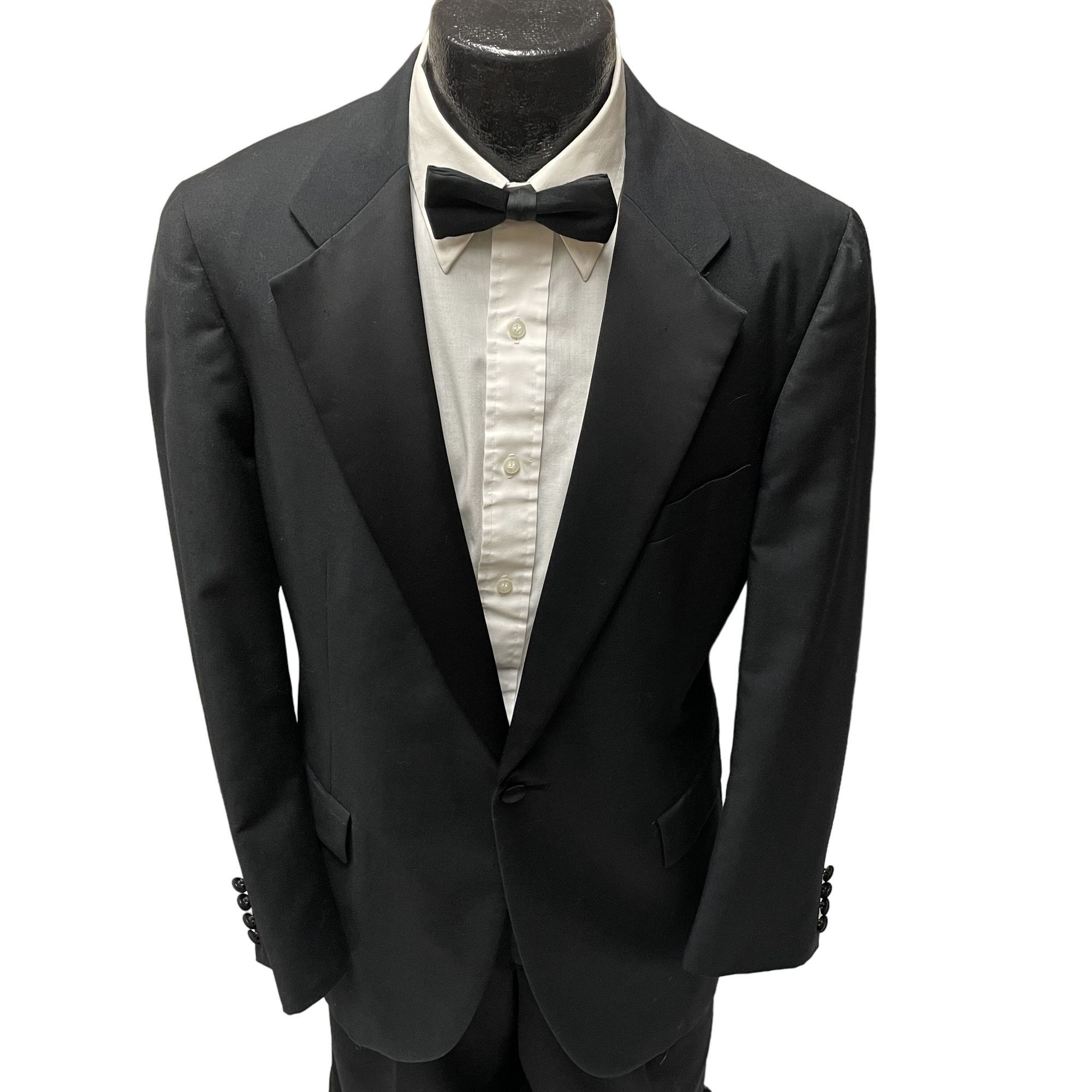 Chaps Ralph Lauren Vtg Chaps Ralph Lauren Formal Sport Coat SATIN Lapel Tux Size 40R - 1 Thumbnail
