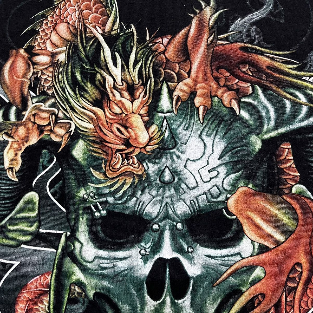 Vintage Rare The fire of the sages Nice Design Dragon skull motive Size US XL / EU 56 / 4 - 6 Thumbnail