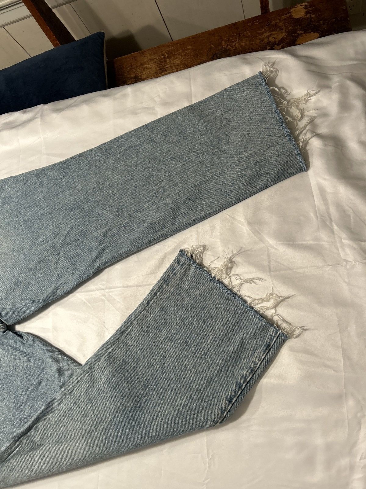 Abercrombie & Fitch Vintage Washed Blue Jeans Size US 40 / EU 56 - 2 Thumbnail