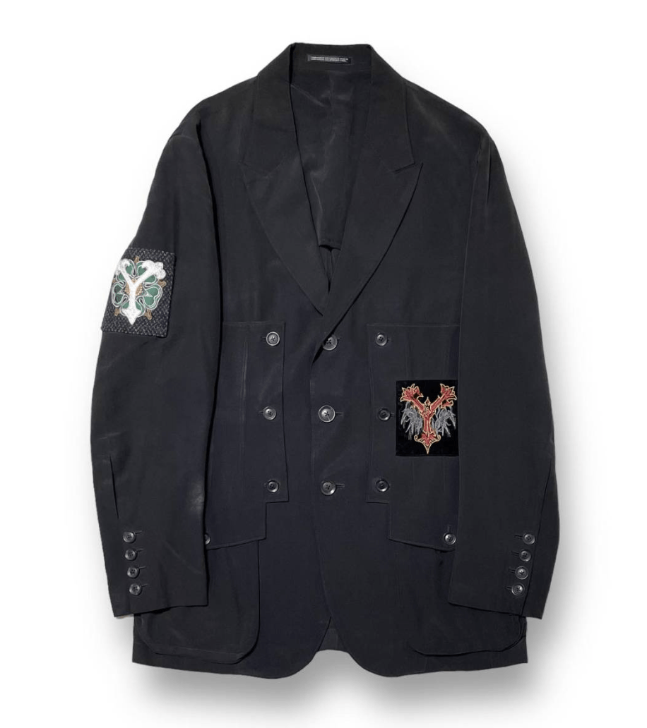 Yohji Yamamoto Pour Homme - Plush breast pad folded down JKT