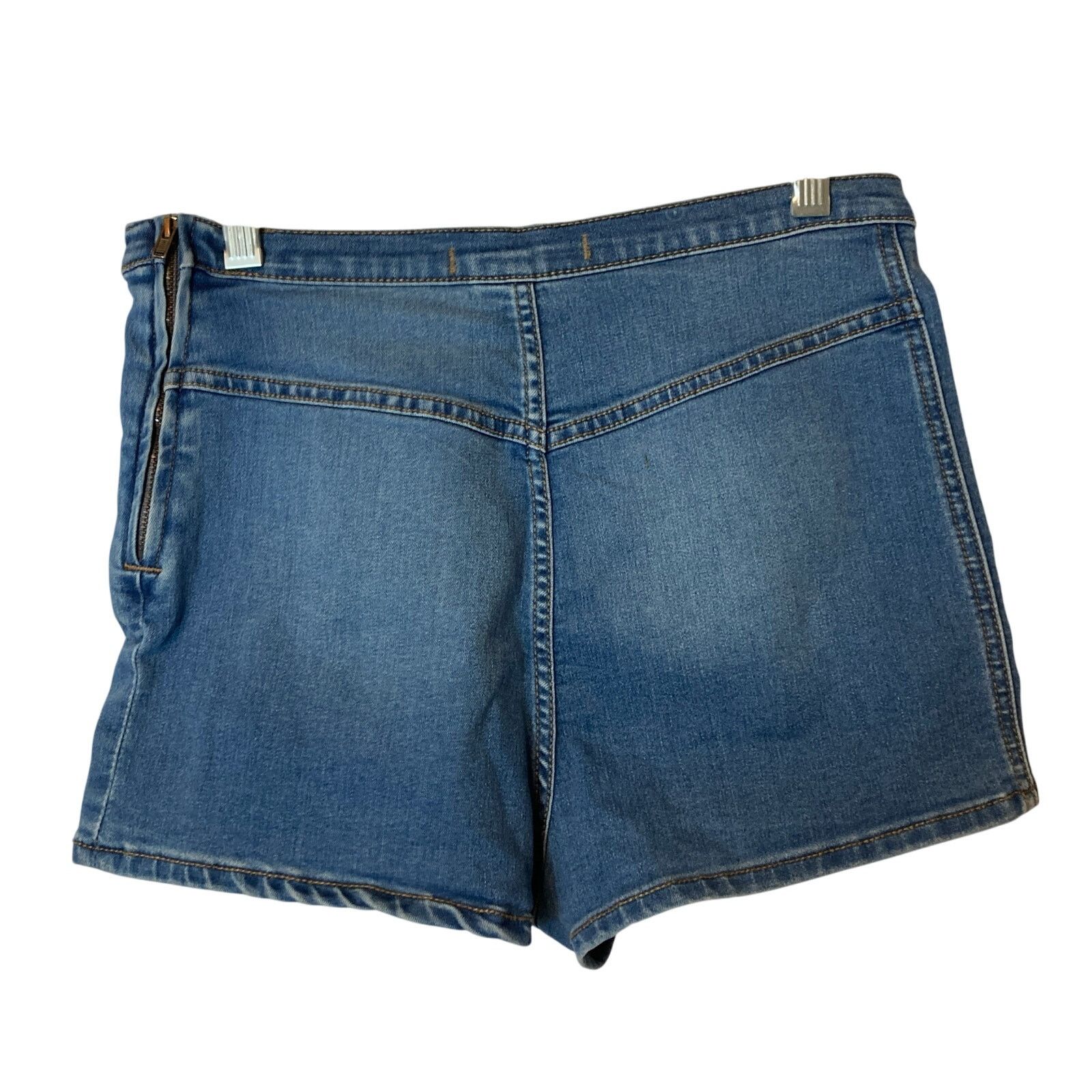 Free People Free People Blue Denim Love Radar Mini Festival Jean Shorts Size 27" / US 4 / IT 40 - 2 Thumbnail