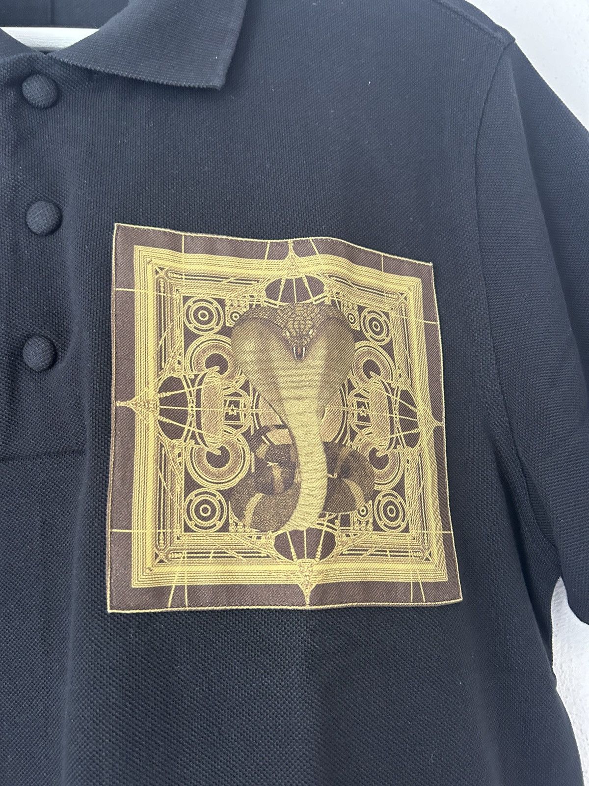 Givenchy Cuban Fit Polo Shirt with Cobra Snake Silk Patch Size US L / EU 52-54 / 3 - 3 Thumbnail