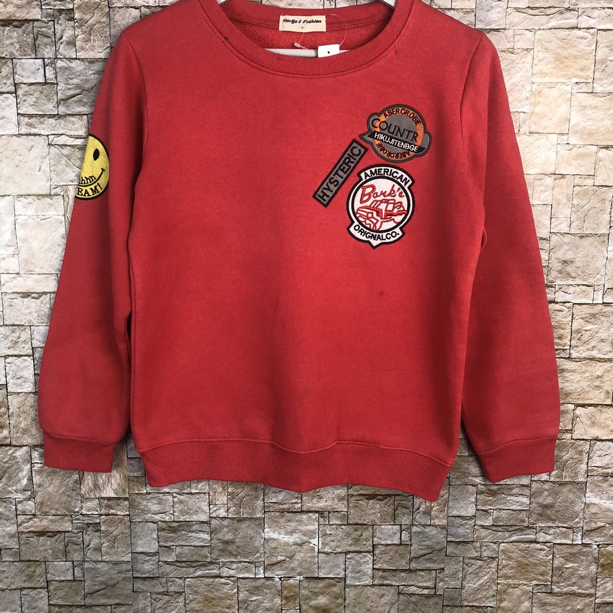 Japanese Brand Pingo Fashion smiley like kapital Pink Sweatshirt #A37 Size S / US 4 / IT 40 - 3 Thumbnail