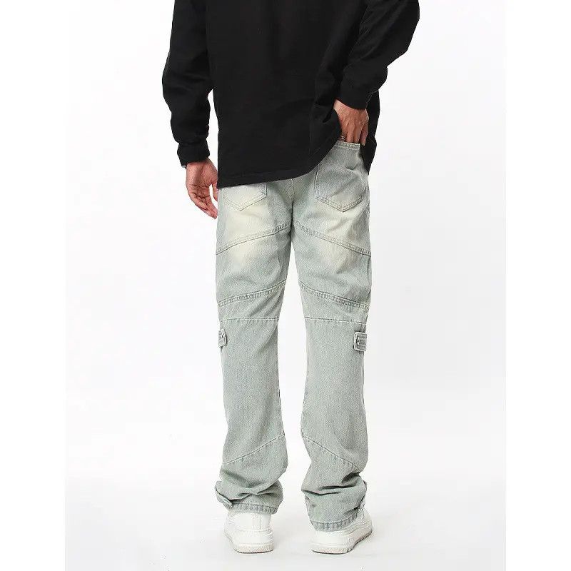 Japanese Brand × Jean Retro patchwork hip-hop straight leg jeans Size US 32 / EU 48 - 4 Thumbnail