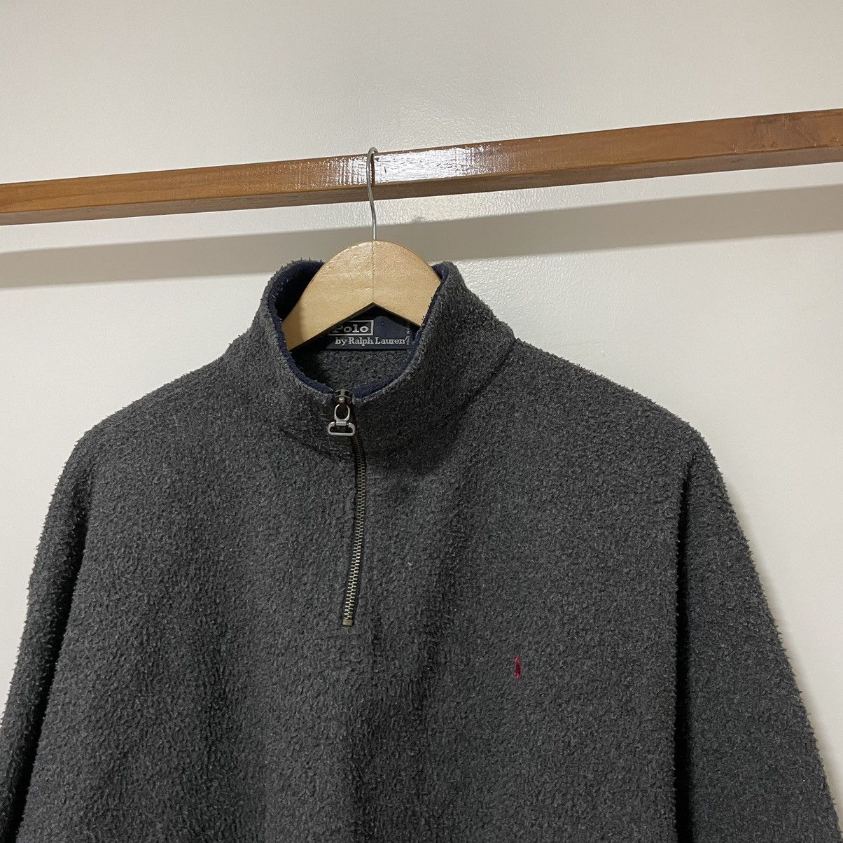 image of Polo Ralph Lauren Polo By Ralph Laurent 1/4 Zip Fleece Sweatshirt in Charcoal, Men's (Size Medium)