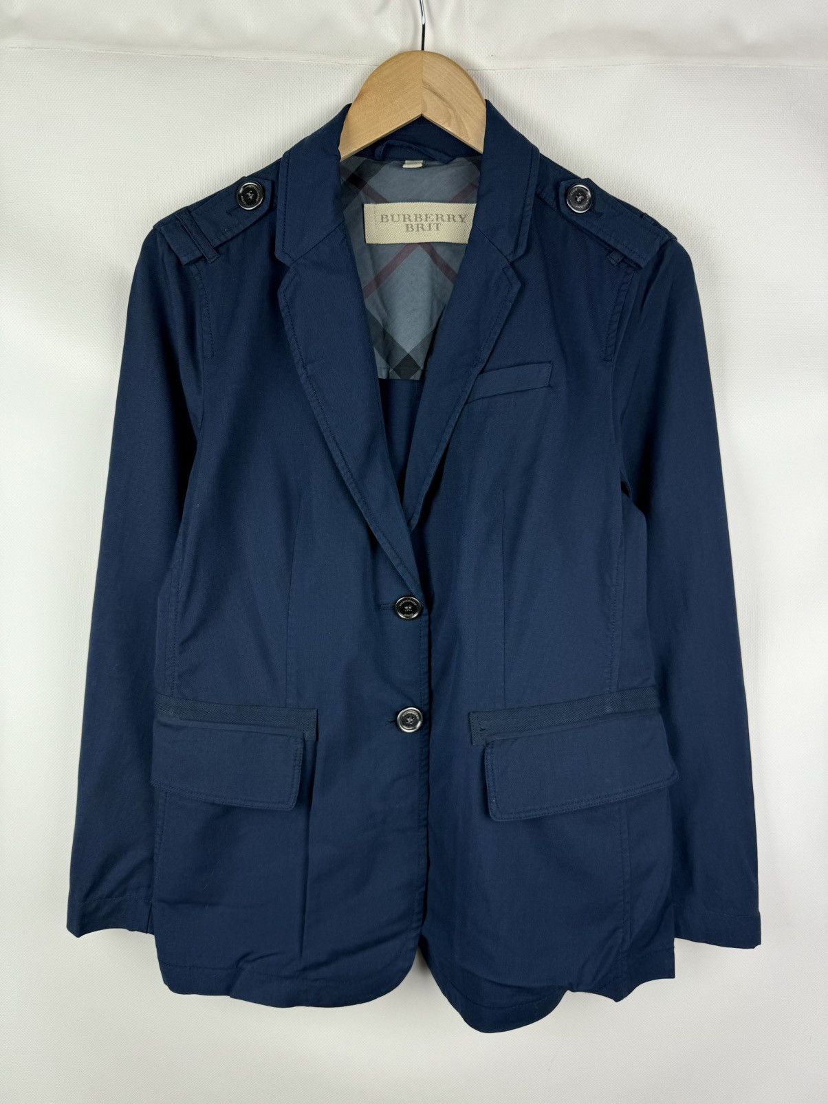 Burberry Burberry Brit Wool Half Lined Military Style Blazer Jacket Size XL / US 12-14 / IT 48-50 - 1 Thumbnail