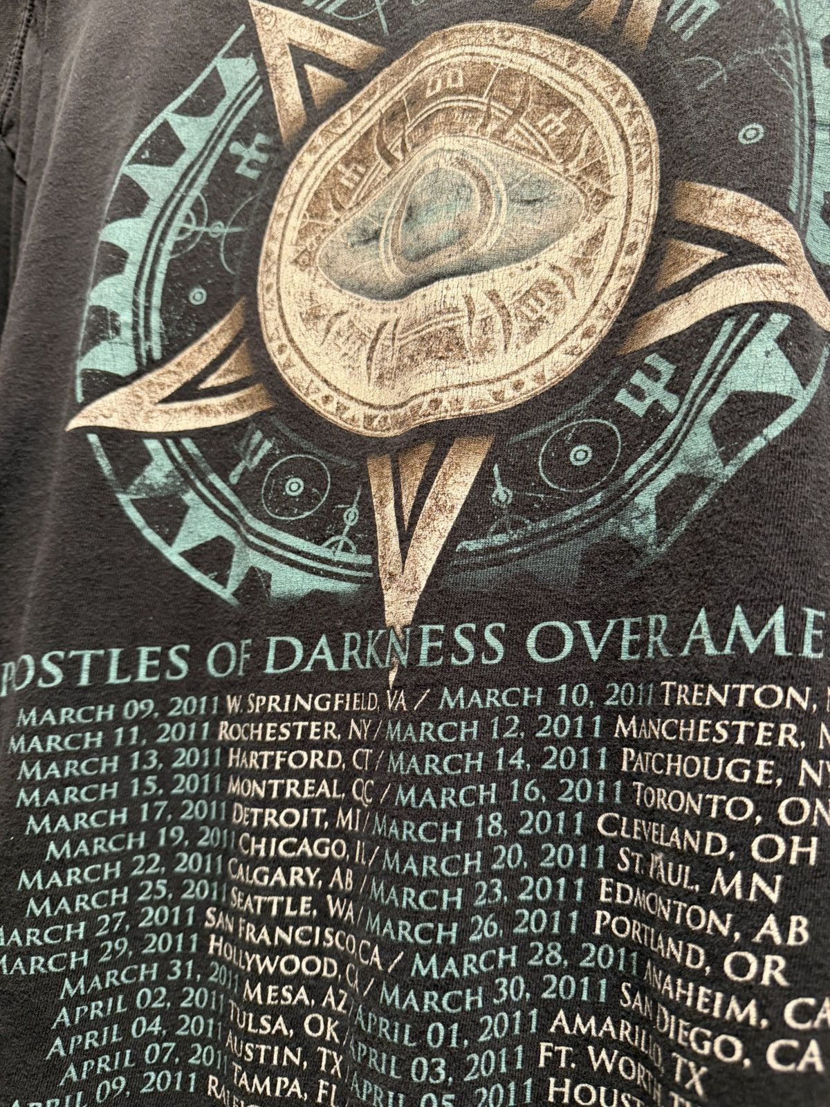 Vintage Apostles of Darkness Over America 2011 Band Tee Size US L / EU 52-54 / 3 - 2 Thumbnail