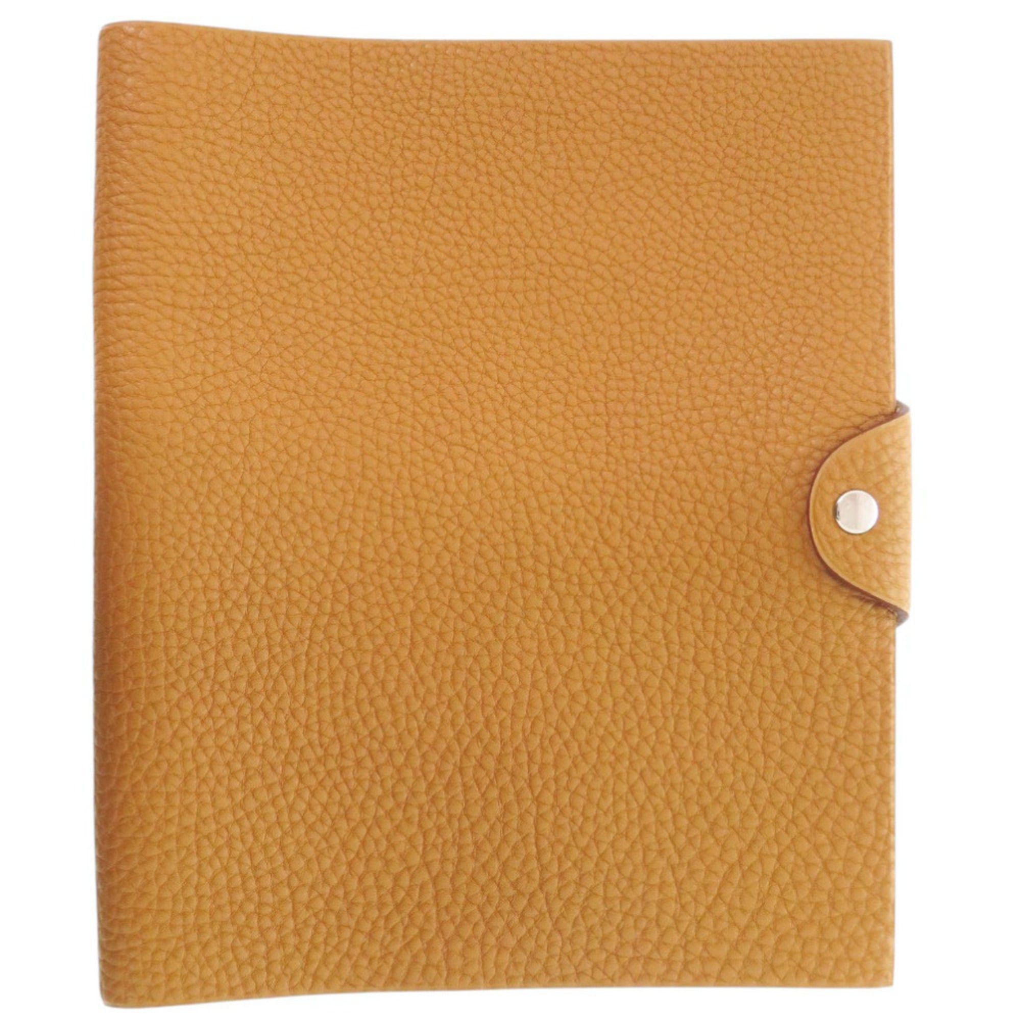 Hermes Excellent condition Hermes Ulysses MM Togo leather notebook cover in brown with silver hardware. 0381HERMES Size ONE SIZE - 1 Thumbnail