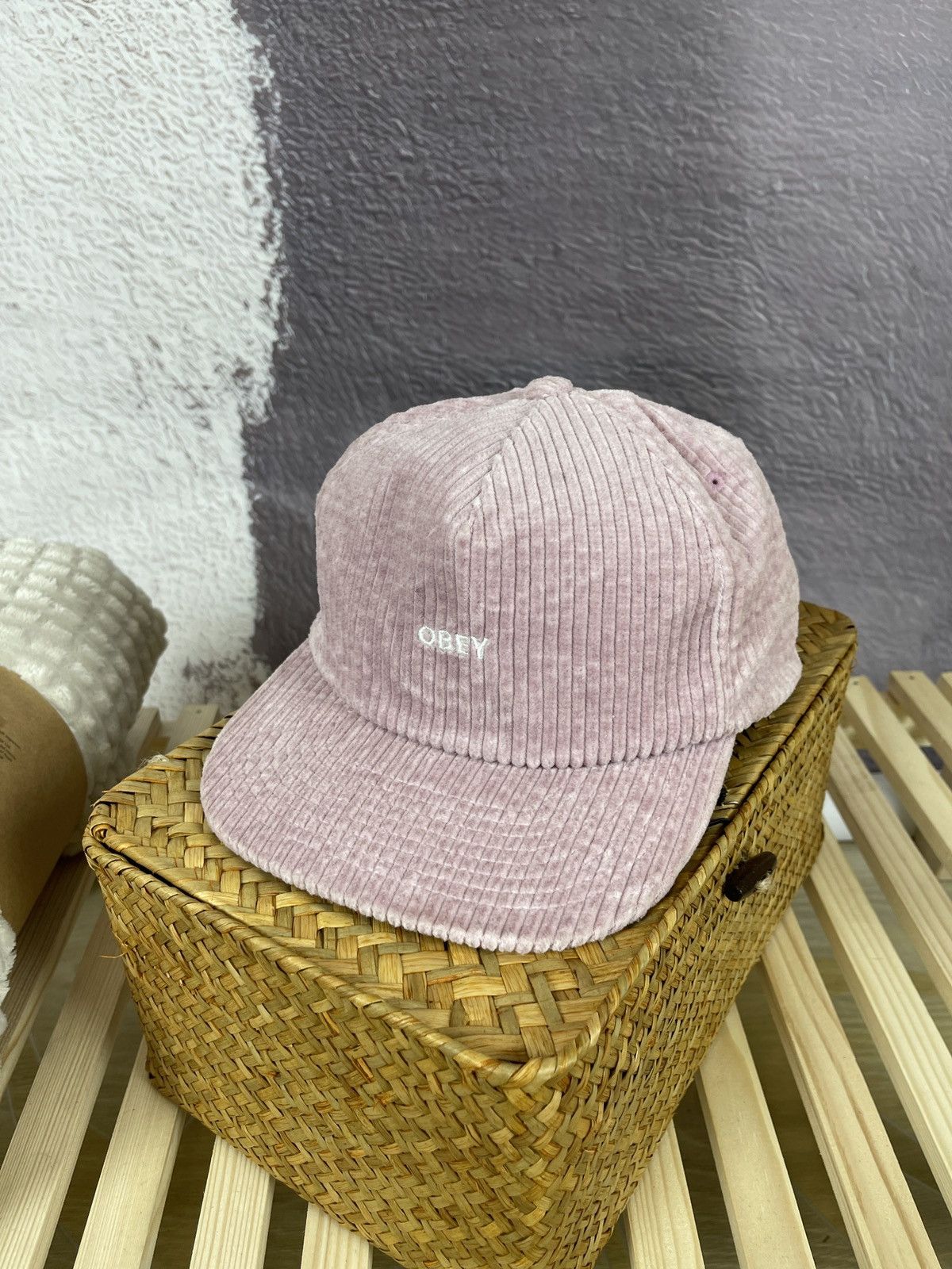 Obey Obey corduroy center logo cap 5 panel Size ONE SIZE - 1 Thumbnail