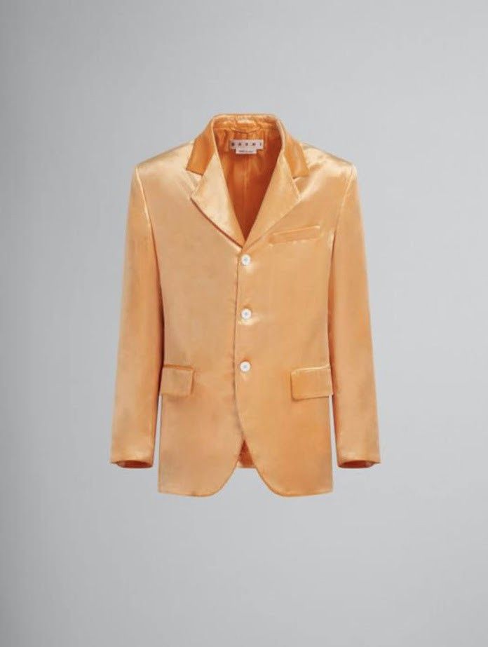 image of Marni O1W1Db10524 Sand Blazer In Orange, Men's (Size Medium)