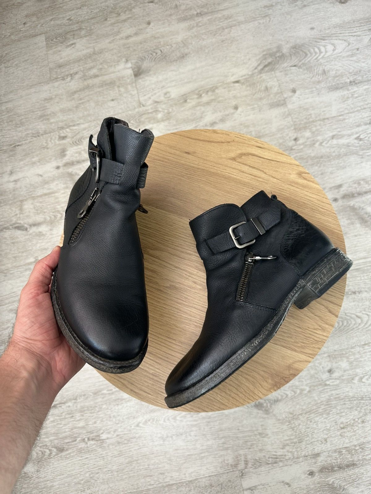 Other Vintage Lavorazione Artigiana Hand Made Woman Ankle Boots Size US 8 / IT 38 - 2 Thumbnail