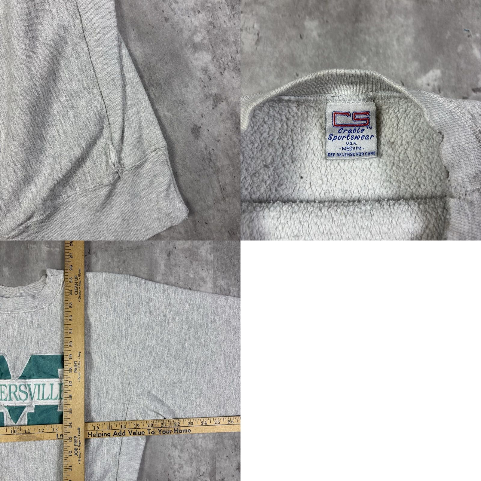 Vintage VINTAGE Millersville University Reverse Weave Pullover Sweatshirt M Gray 90s University Embroidered Logo Pullover Sweatshirt Men Cotton Knit Size US M / EU 48-50 / 2 - 8 Thumbnail