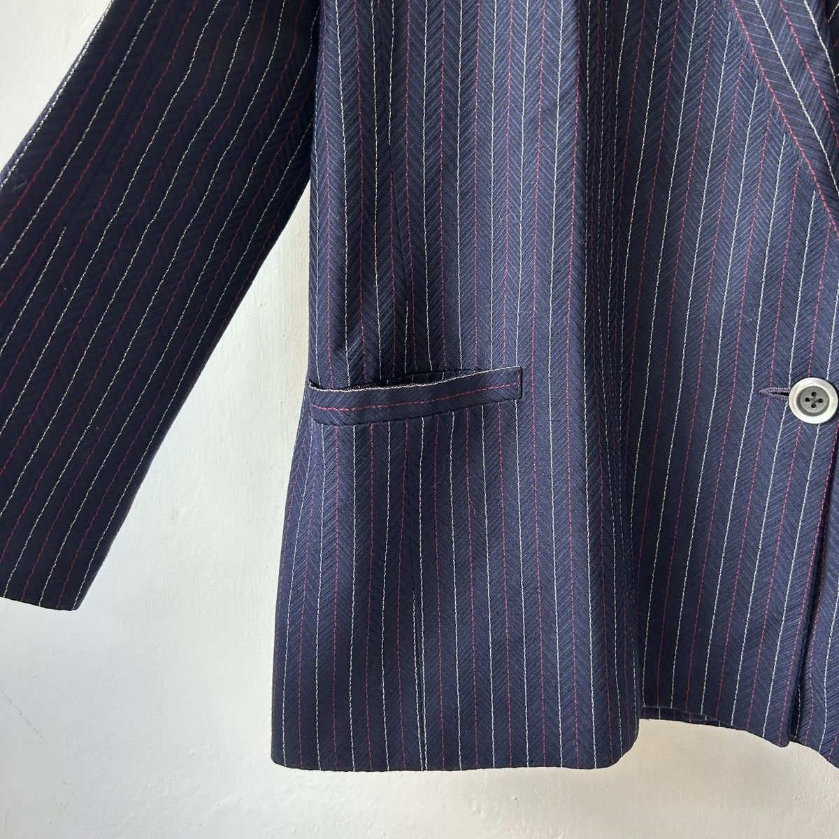 Dior 70s Silk Christian Dior blazer navy striped Size XL / US 12-14 / IT 48-50 - 7 Thumbnail