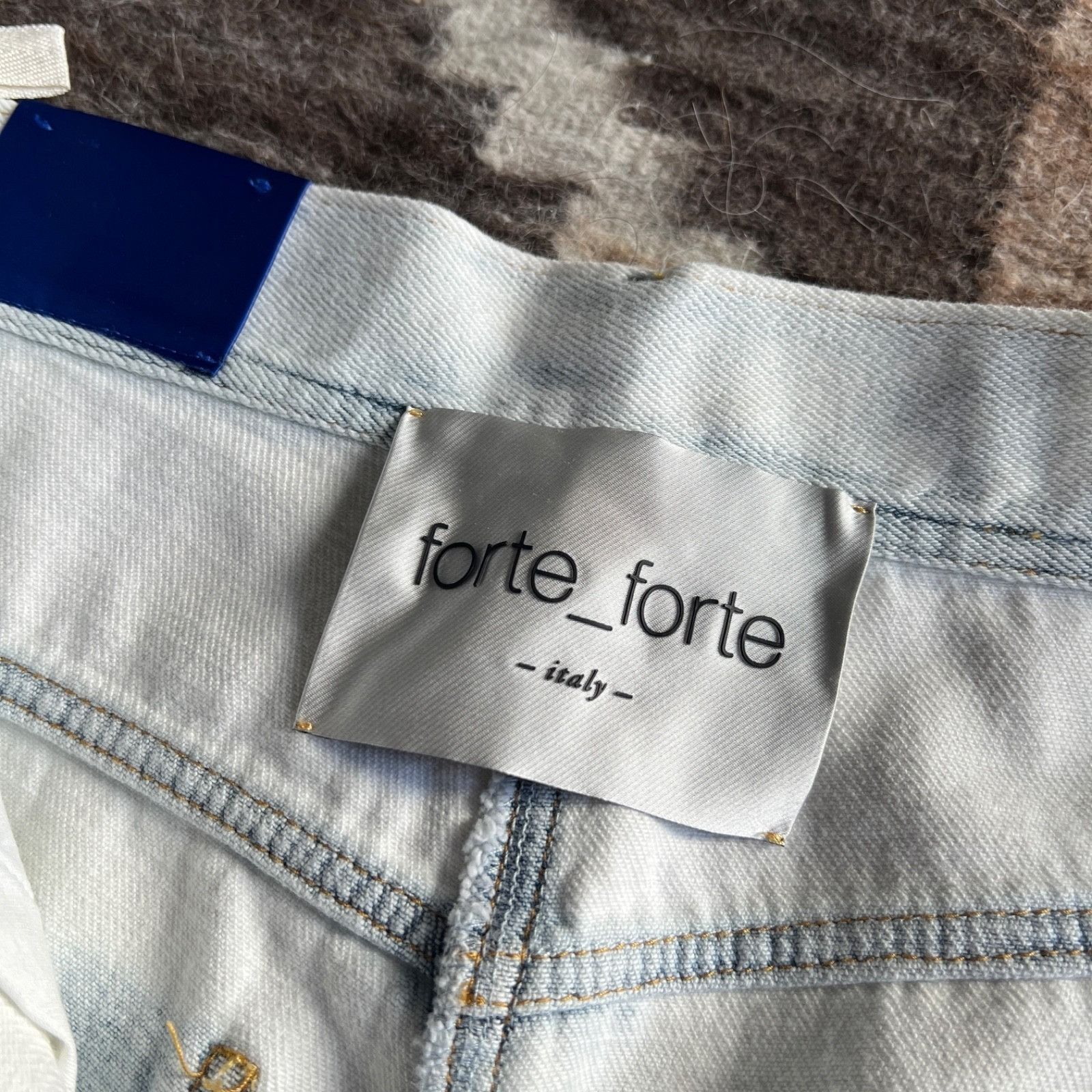 forte_forte Forte Forte Denim Set Jacket Wide Leg Pants Indigo Patch Wom Size L / US 10 / IT 46 - 9 Thumbnail