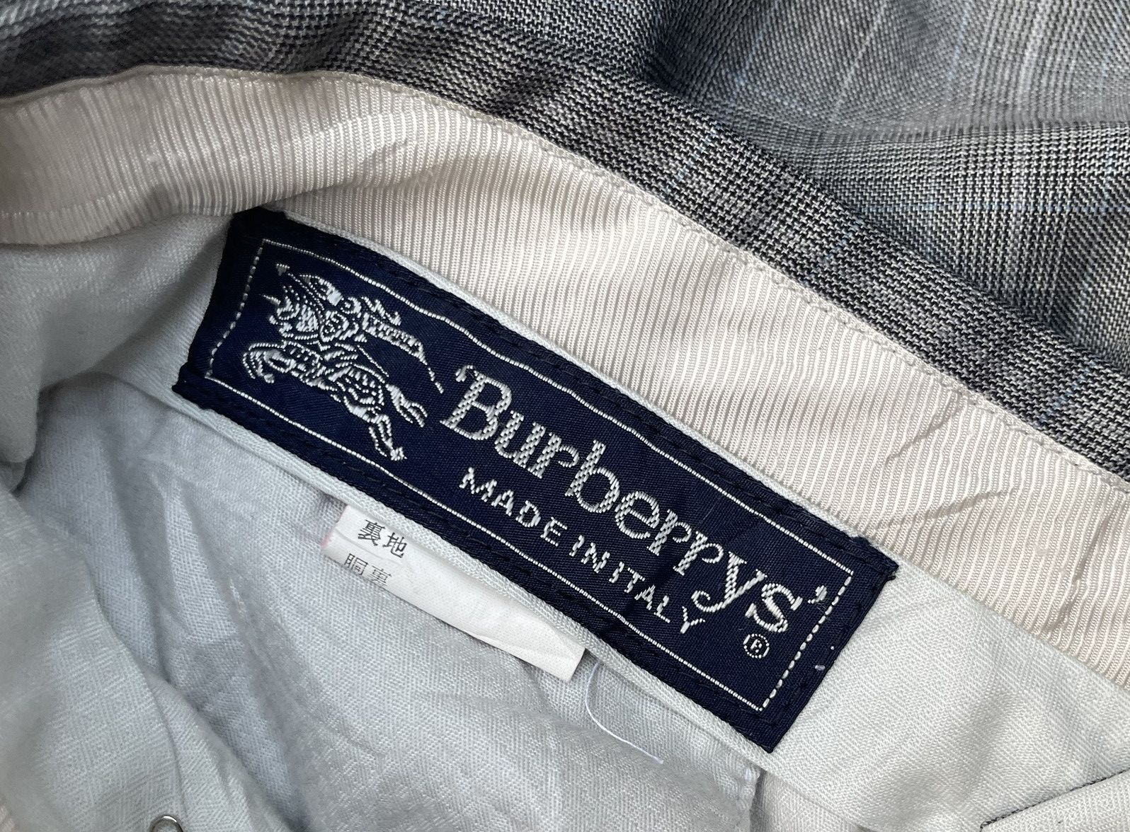 Burberry 80s Burberry’s Made in Italy Wool Trousers - Grey Checkered Size US 32 / EU 48 - 3 Thumbnail