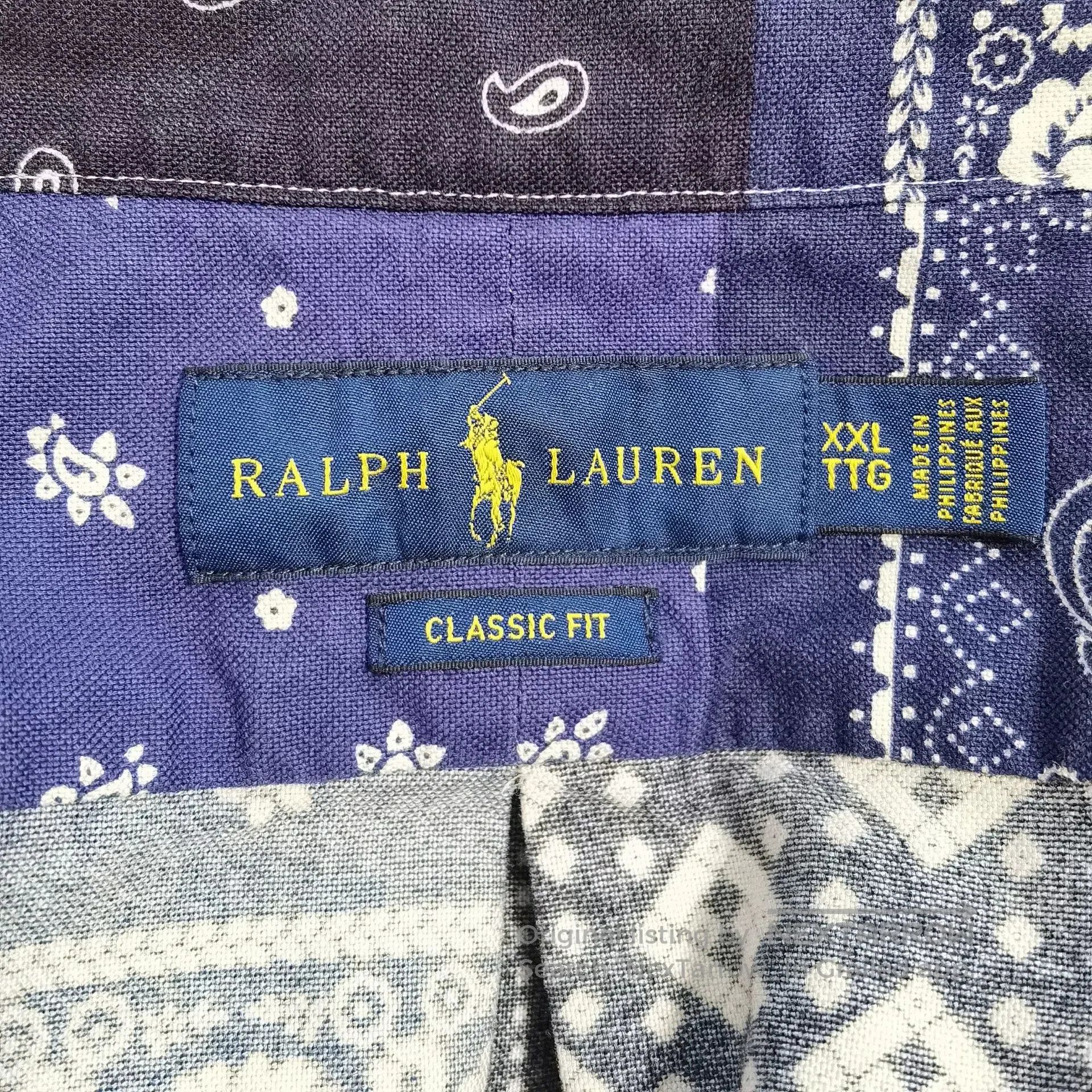 Polo Ralph Lauren RALPH LAUREN Bandana Patchwork Shirt. Size US XXL / EU 58 / 5 - 7 Thumbnail