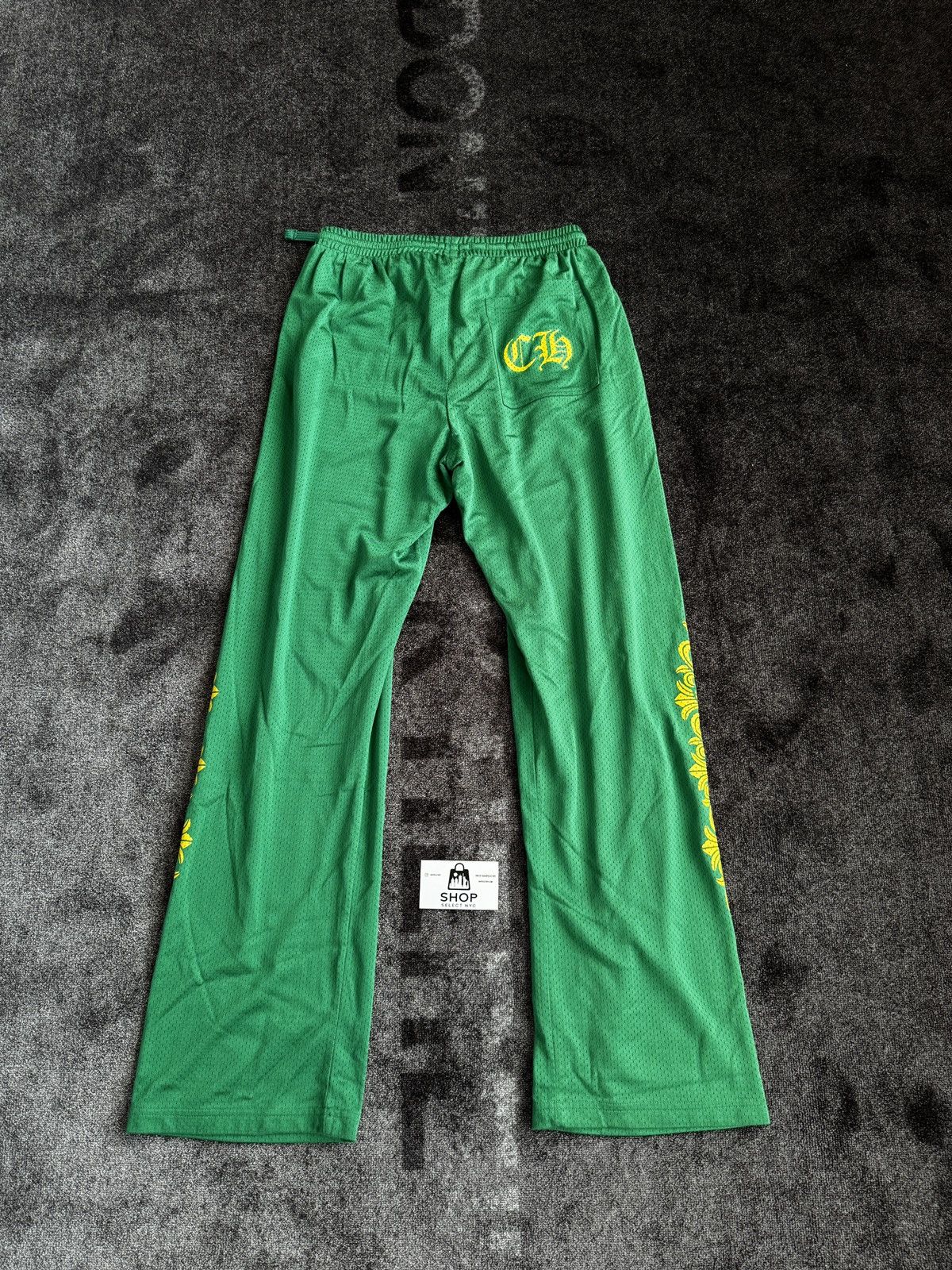 Chrome Hearts CHROME HEARTS GREEN/YELLOW MESH WARM UP SWEATPANTS Size US 34 / EU 50 - 4 Thumbnail
