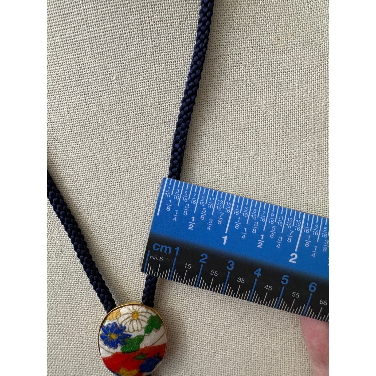 Other Vintage Cloisonne Bead Bolo Style Necklace Size ONE SIZE - 2 Thumbnail