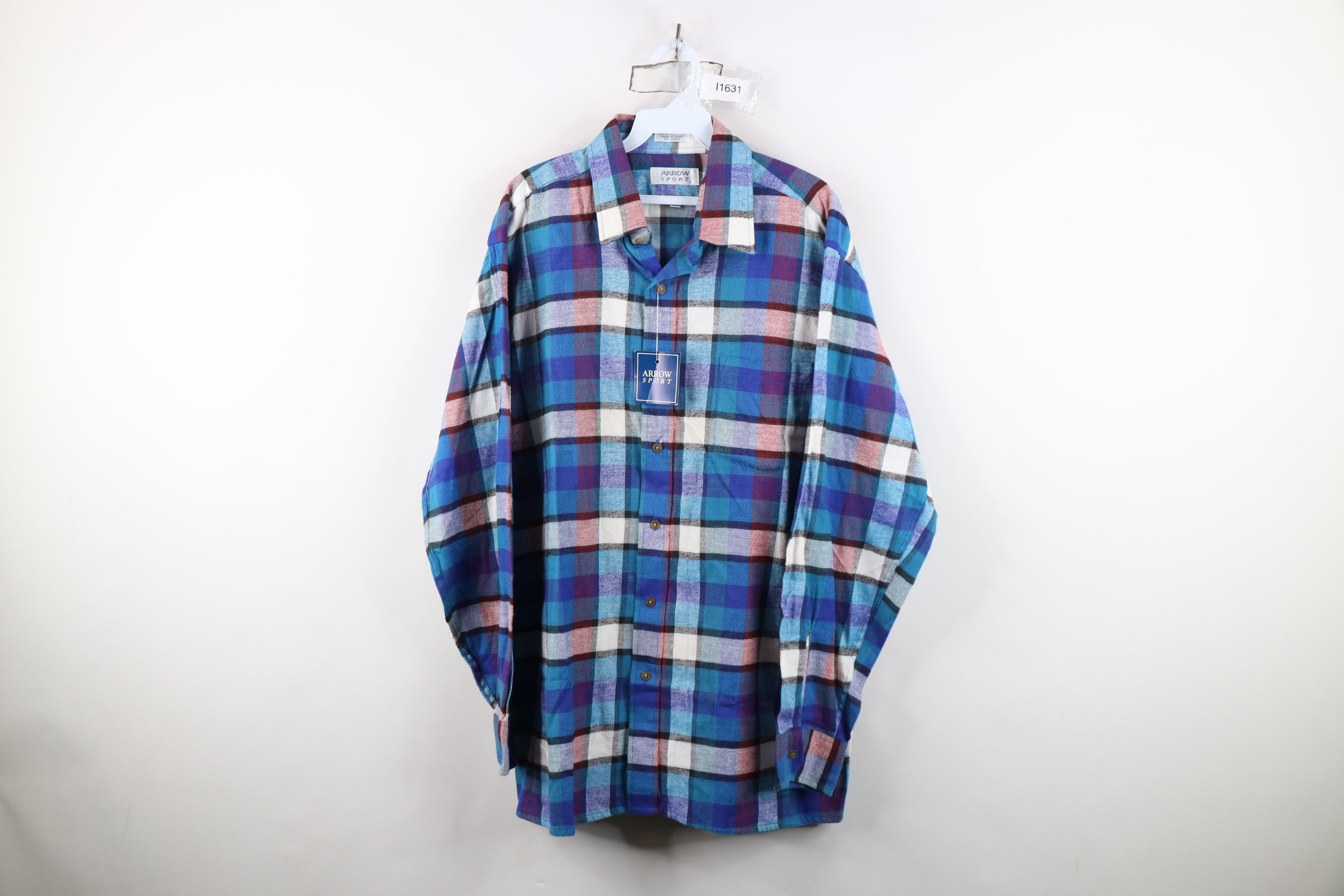 Vintage Deadstock Vintage 90s Streetwear Collared Button Shirt Plaid Size US L / EU 52-54 / 3 - 1 Thumbnail