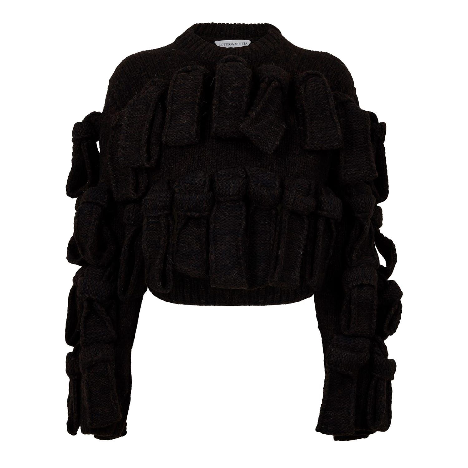 Bottega Veneta Bottega Veneta Cropped Crew Neck Long Sleeve Sweater Size M / US 6-8 / IT 42-44 - 1 Thumbnail