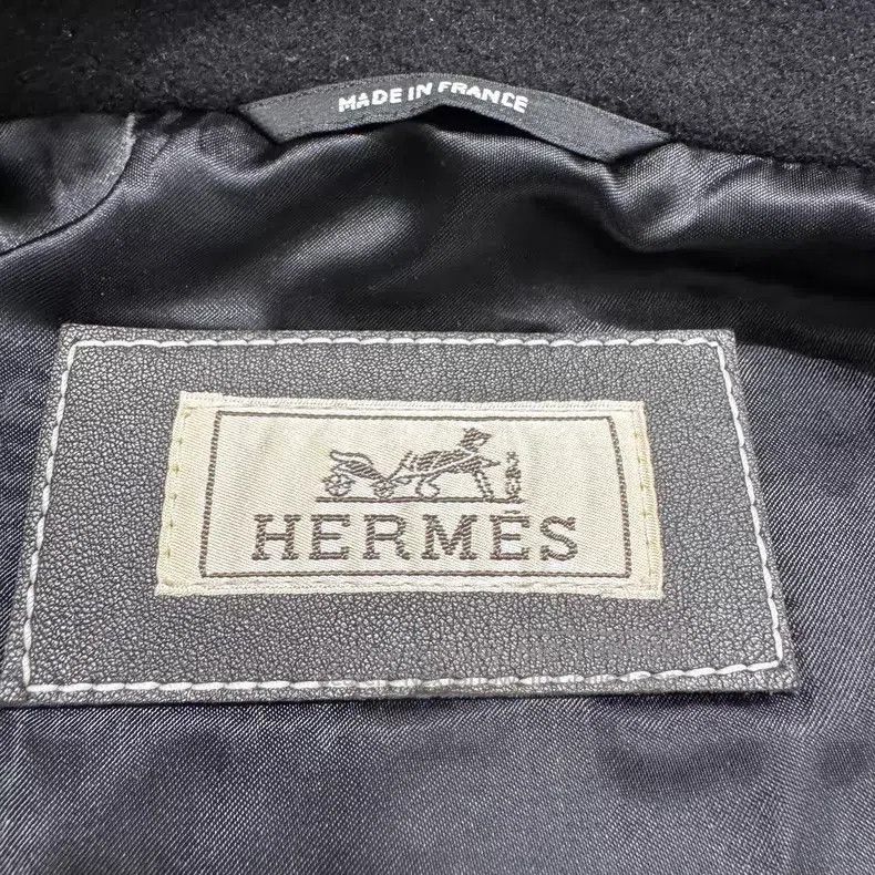 Hermes Hermes Wool and Leather Blended Jacket Size US L / EU 52-54 / 3 - 3 Thumbnail