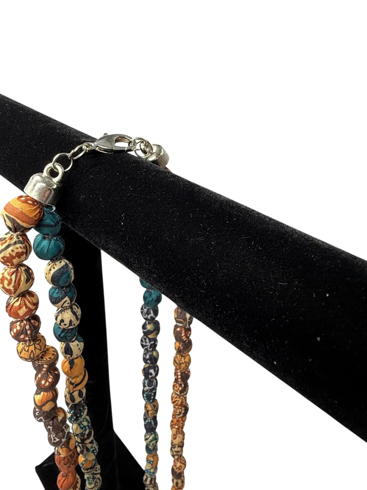 Other 36” Boho Chic Multi-Color Beaded Fabric Necklace Size ONE SIZE - 3 Thumbnail