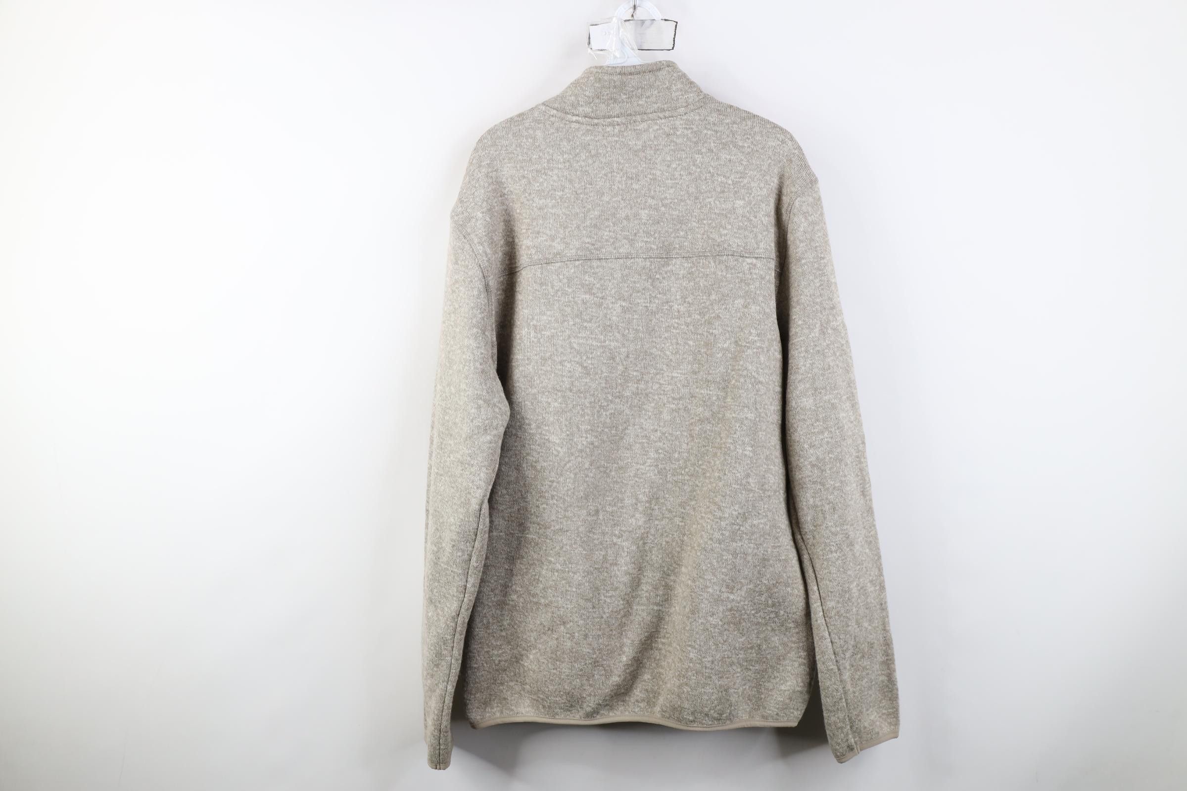 Eddie Bauer Deadstock Y2K Eddie Bauer Fleece Knit 1/4 Zip Sweater Beige Size US L / EU 52-54 / 3 - 13 Thumbnail
