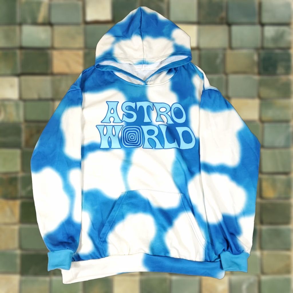 Travis Scott Travis Scott ASTROWORLD Hoodie Mens M Blue White Wish You Were Here Tour Pullover Sweatshirt Size US M / EU 48-50 / 2 - 1 Thumbnail