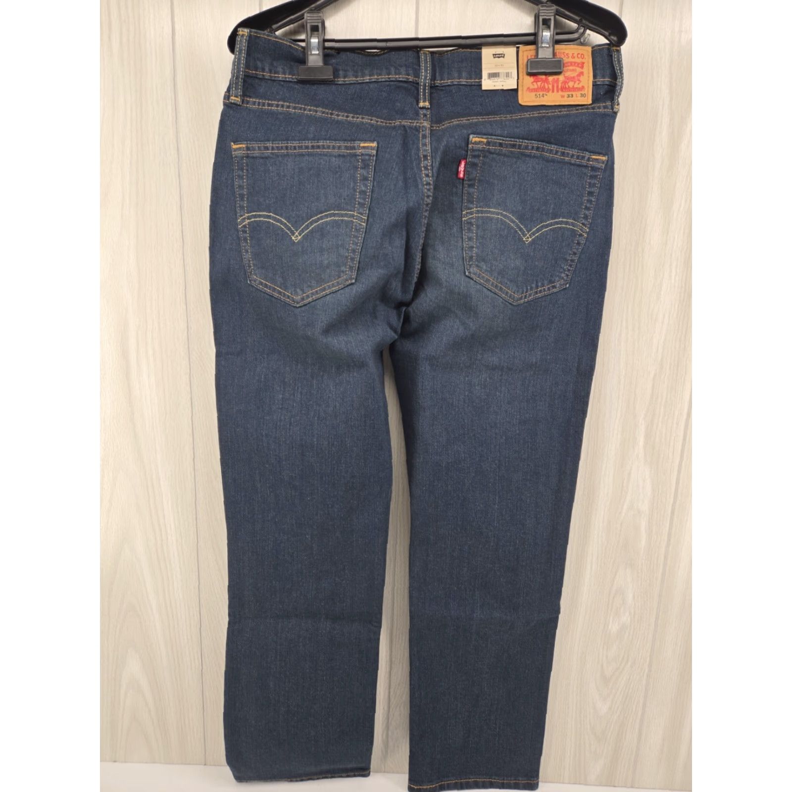 Levi's VINTAGE Levis 514 Jeans Men’s 33x30 Relaxed Straight Denim Dark Wash 98% Cotton Size US 33 - 7 Thumbnail