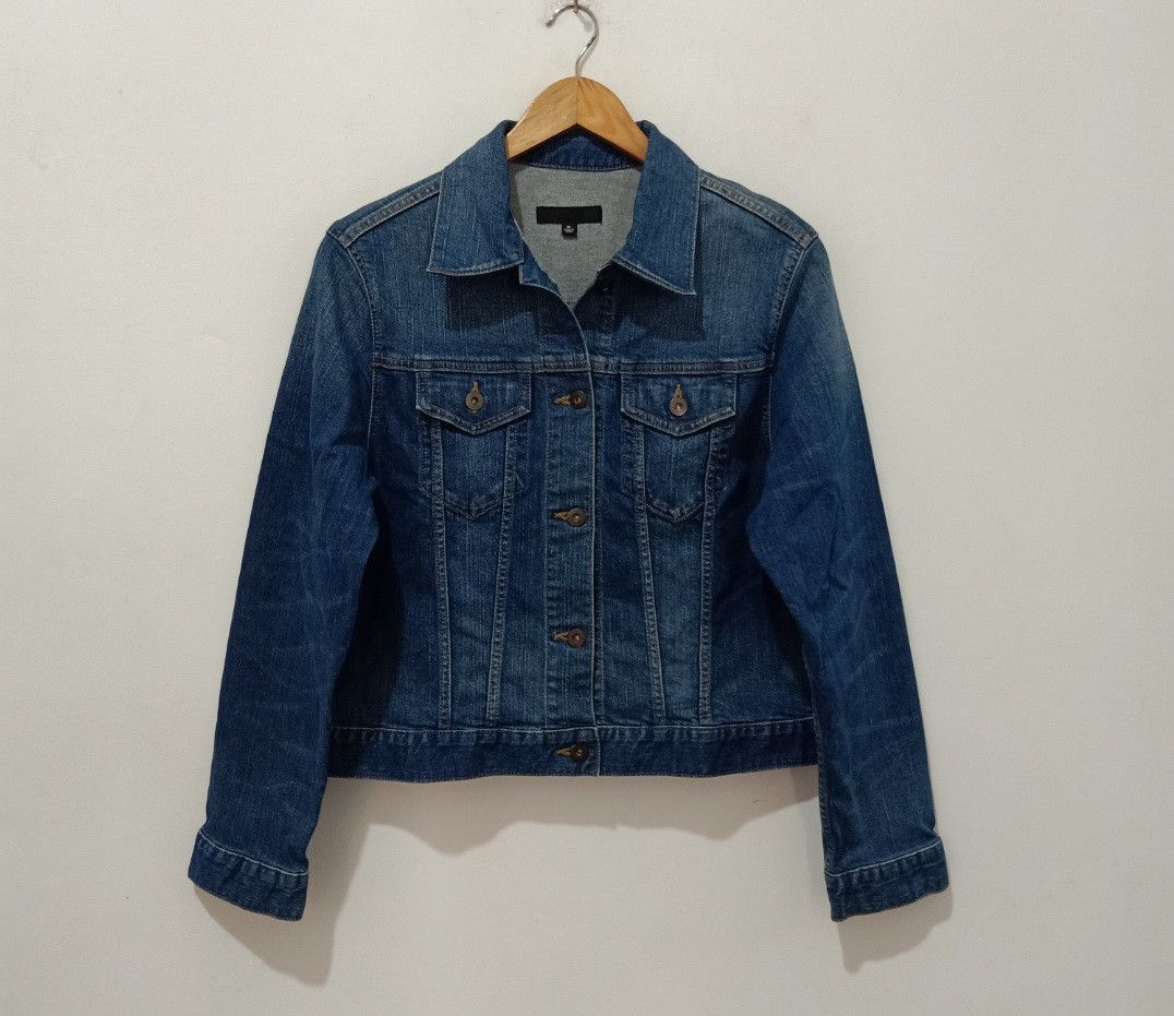 image of Uniqlo Trucker Denim Jacket Japan Made in Blue Denim, Women's (Size XL)
