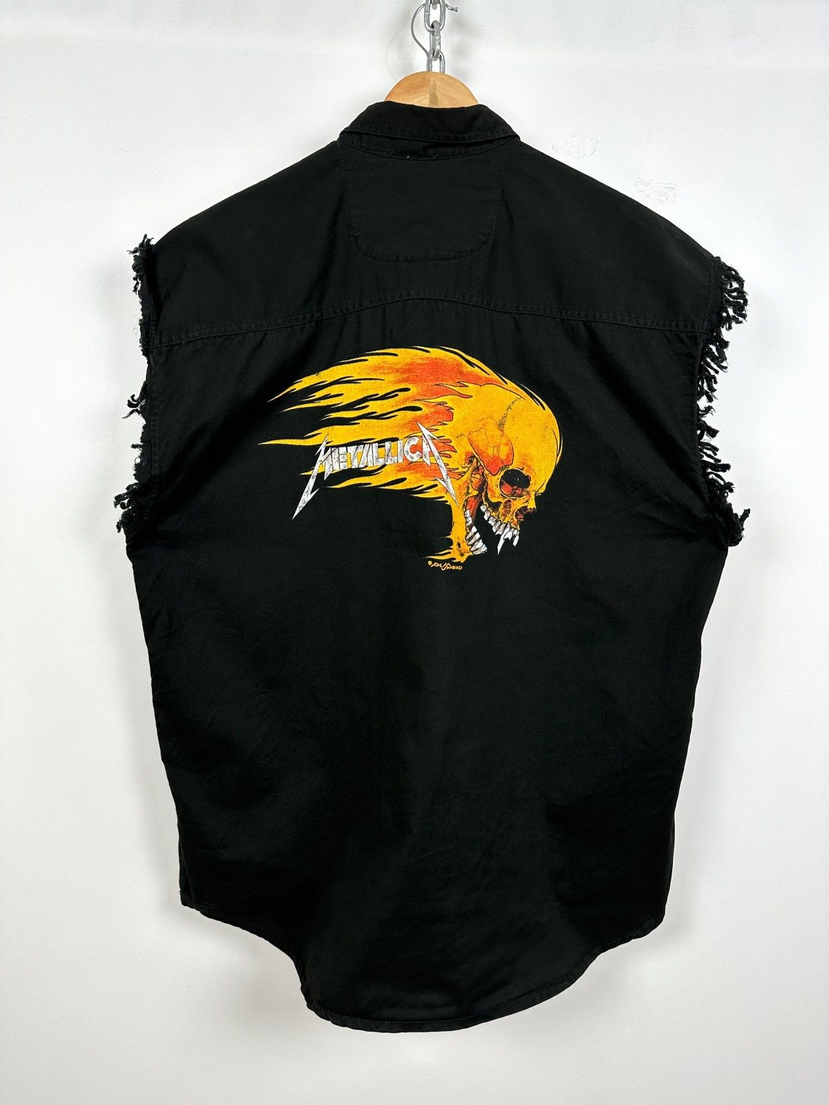 Band Tees Vintage Metallica Pushead Button Up Short Sleeve Shirt Size US XXL / EU 58 / 5 - 1 Thumbnail