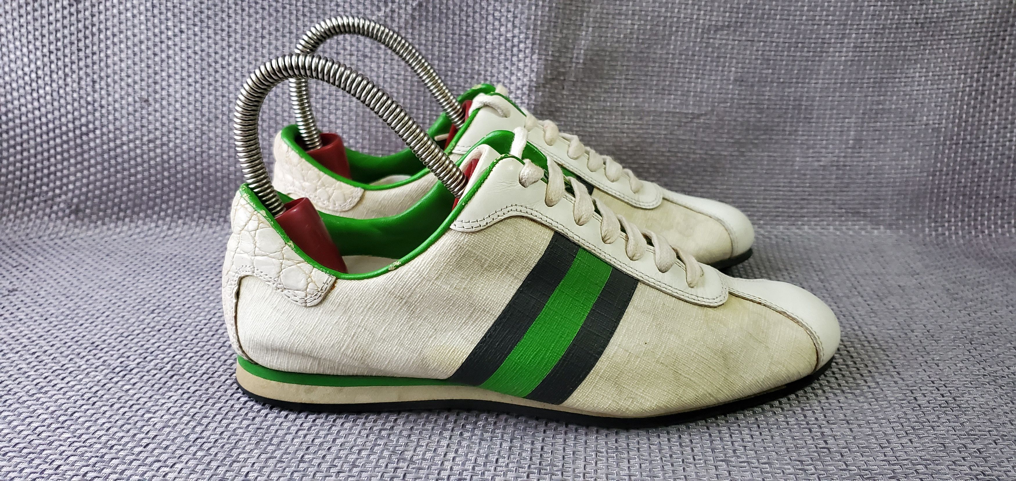 Gucci Gucci Crocodile Cut Lo Top Sneakers Size US 7 / IT 37 - 3 Thumbnail