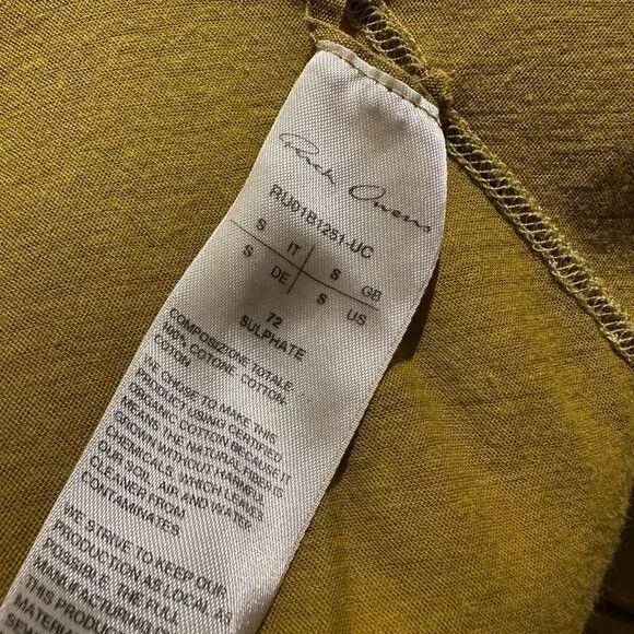 Rick Owens Rick Owens Mainline T-Shirt “Sulphate” Size US S / EU 44-46 / 1 - 8 Thumbnail