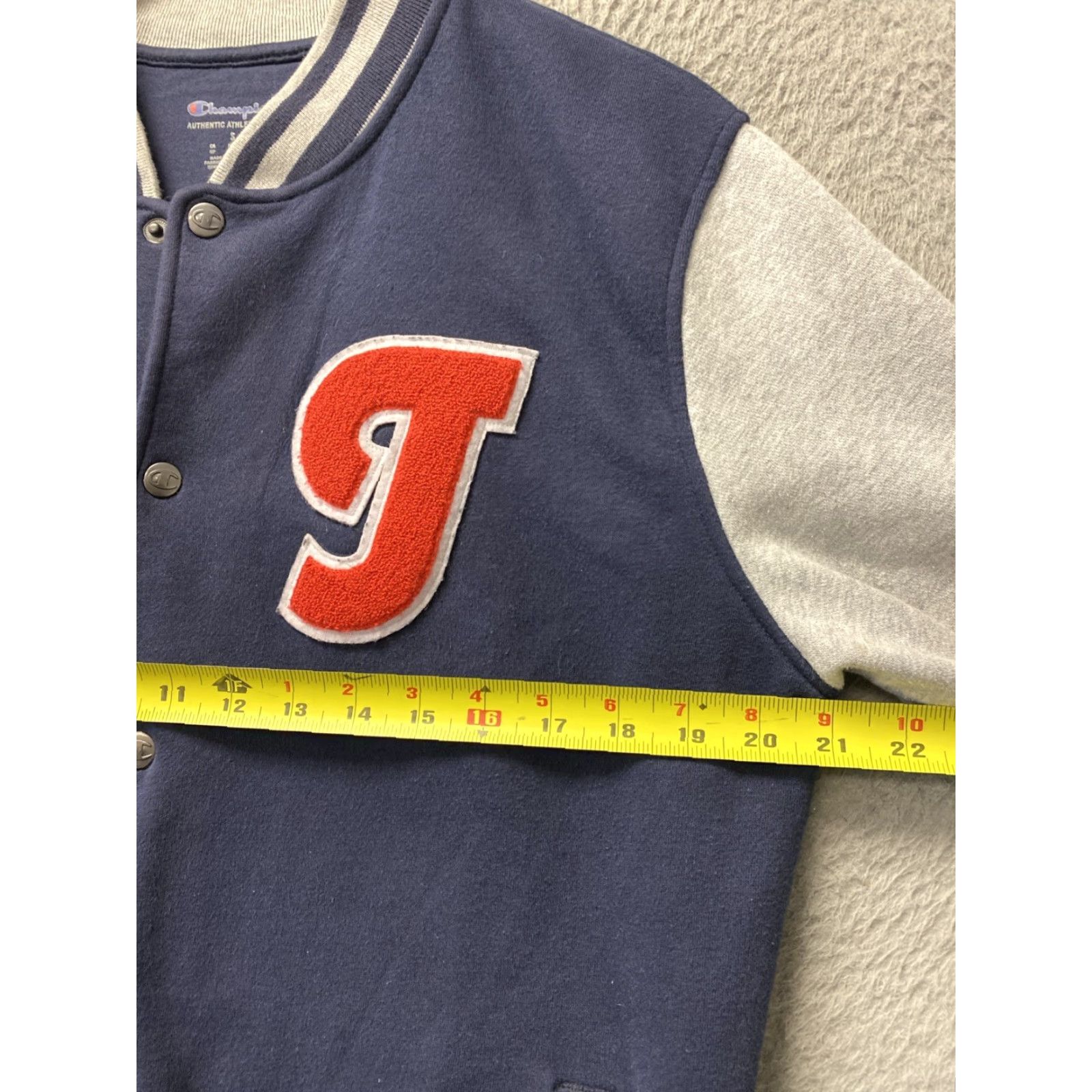 Champion Champion Varsity Jacket Men’s Size S Navy And Gray /0556 Size US S / EU 44-46 / 1 - 6 Thumbnail
