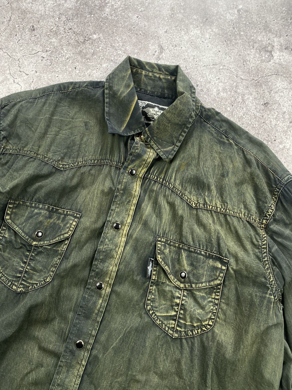 Cowboy Equipment × Stars & Stripes × Vintage Stars&Stripes 90s vintage western cowboy shirt crazy y2k Size US L / EU 52-54 / 3 - 2 Thumbnail