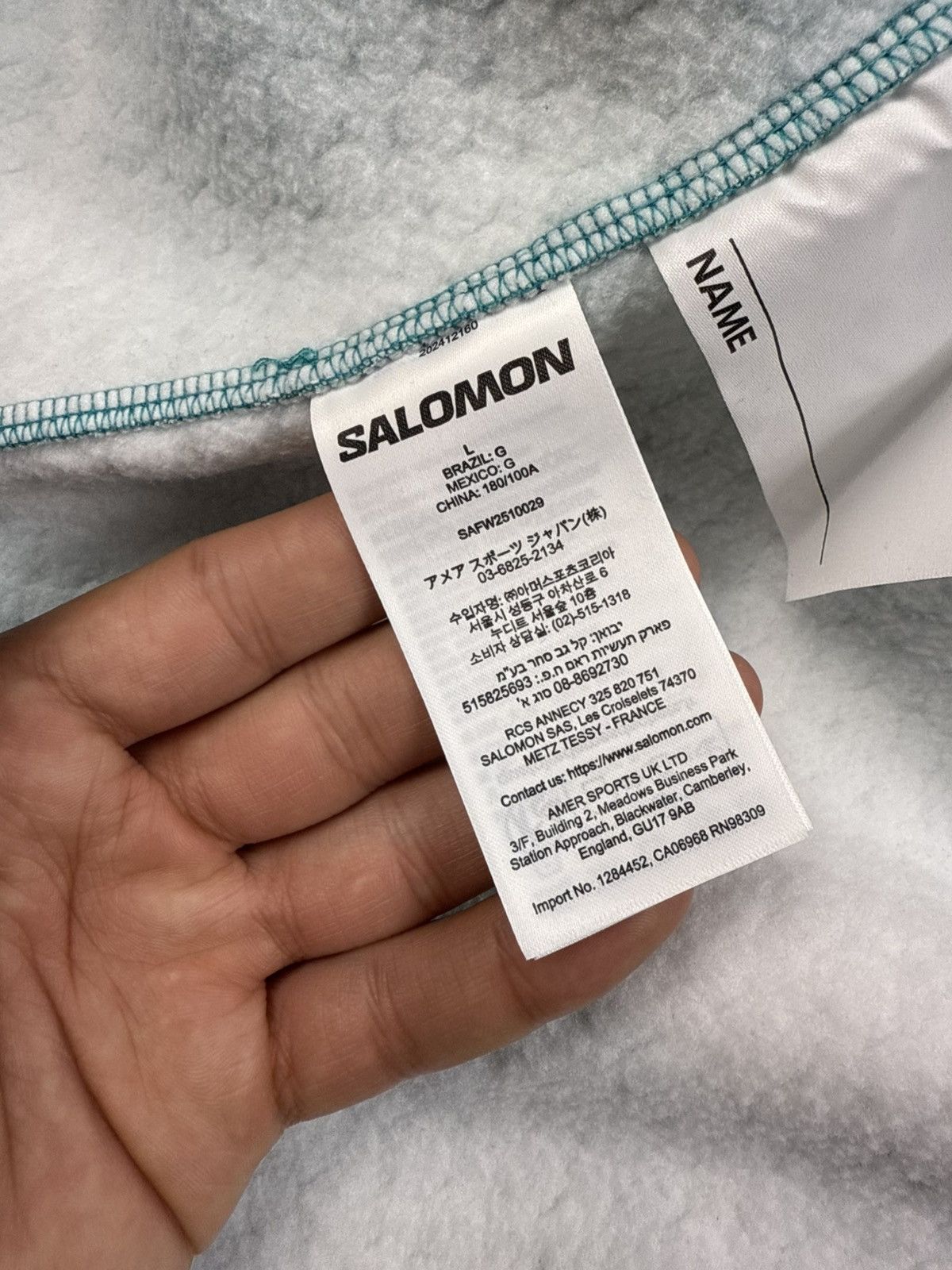 Salomon Salomon olympiada milano 2026 veste zip navy blue size L men Size US L / EU 52-54 / 3 - 8 Thumbnail