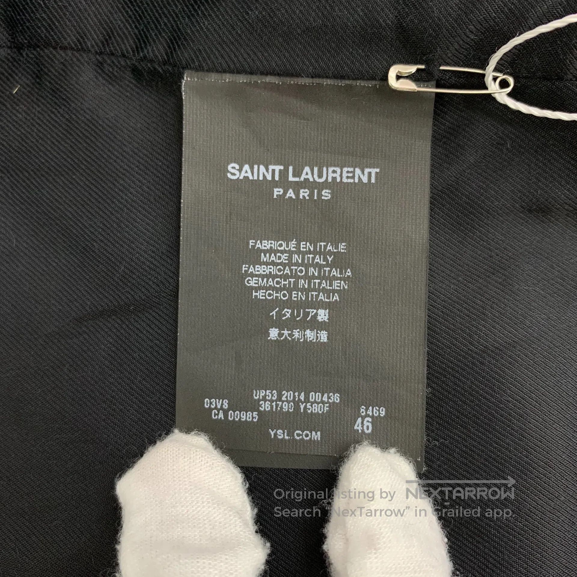 Saint Laurent Paris Saint Laurent Paris Red leopard print striped design wool Size US S / EU 44-46 / 1 - 6 Thumbnail