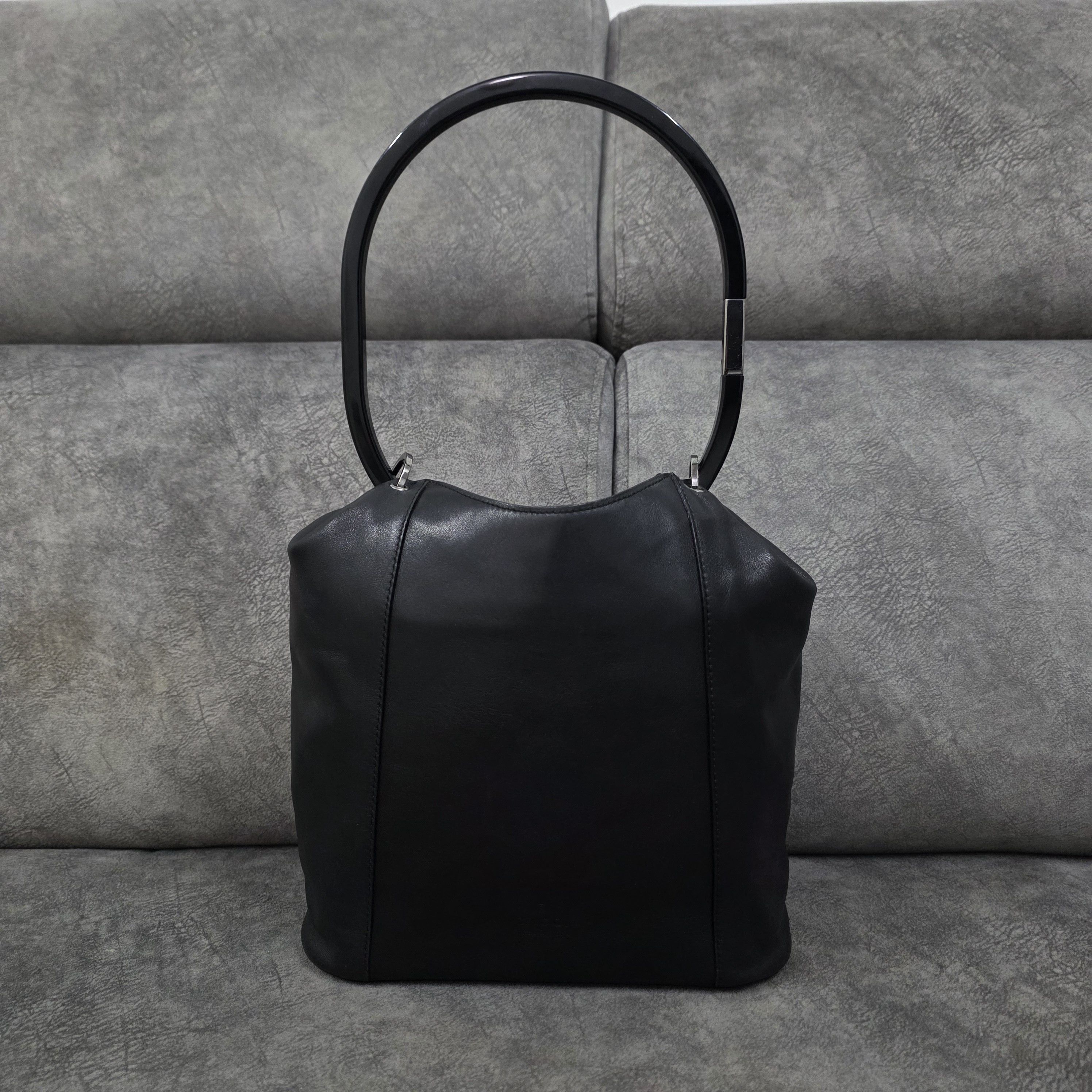 Gucci 1999 Gucci by Tom Ford 'Shower Curtain' Leather Handbag Size ONE SIZE - 4 Thumbnail
