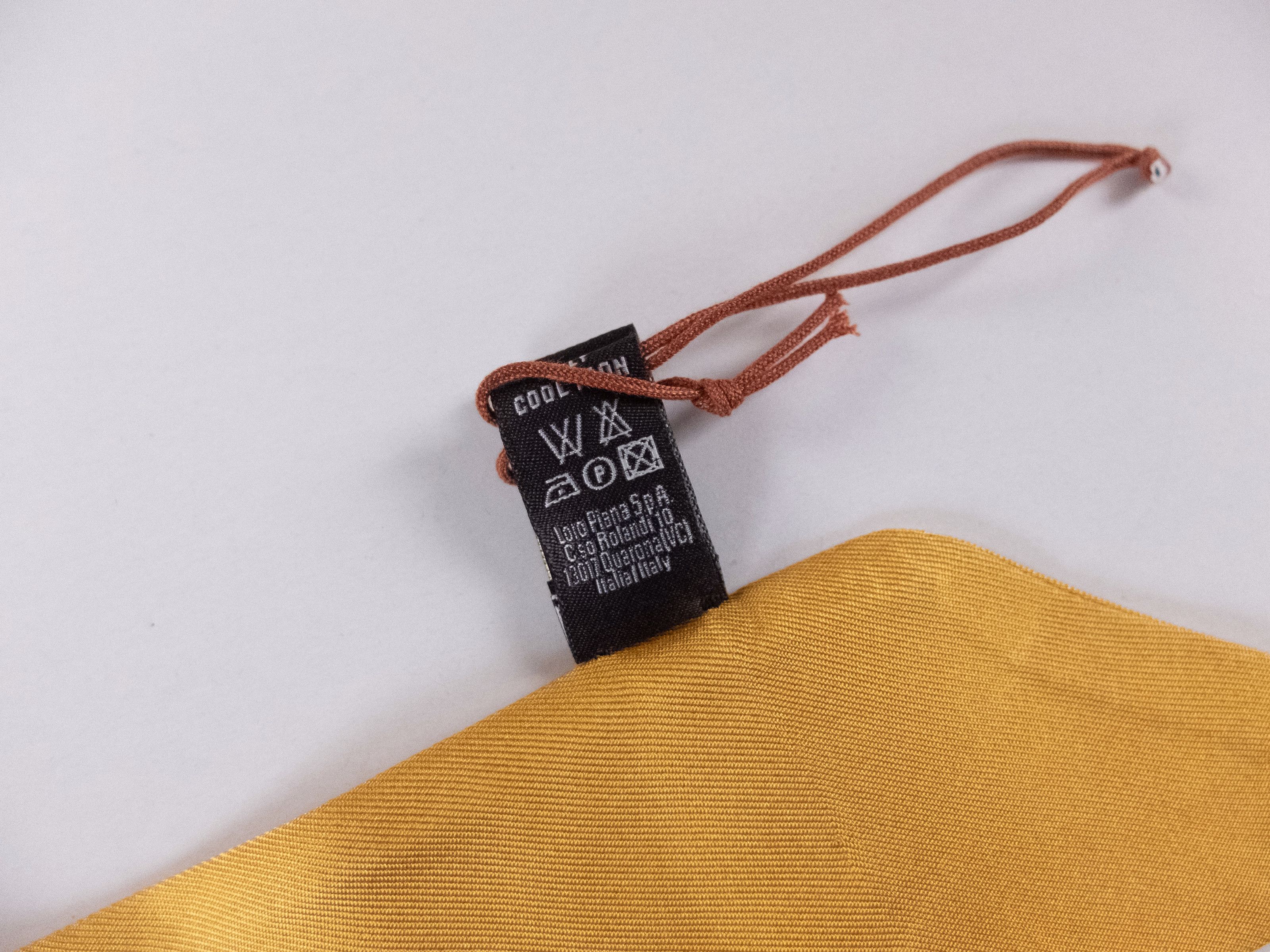Loro Piana LORO PIANA yellow striped silk mitzah scarf authentic Size ONE SIZE - 3 Thumbnail
