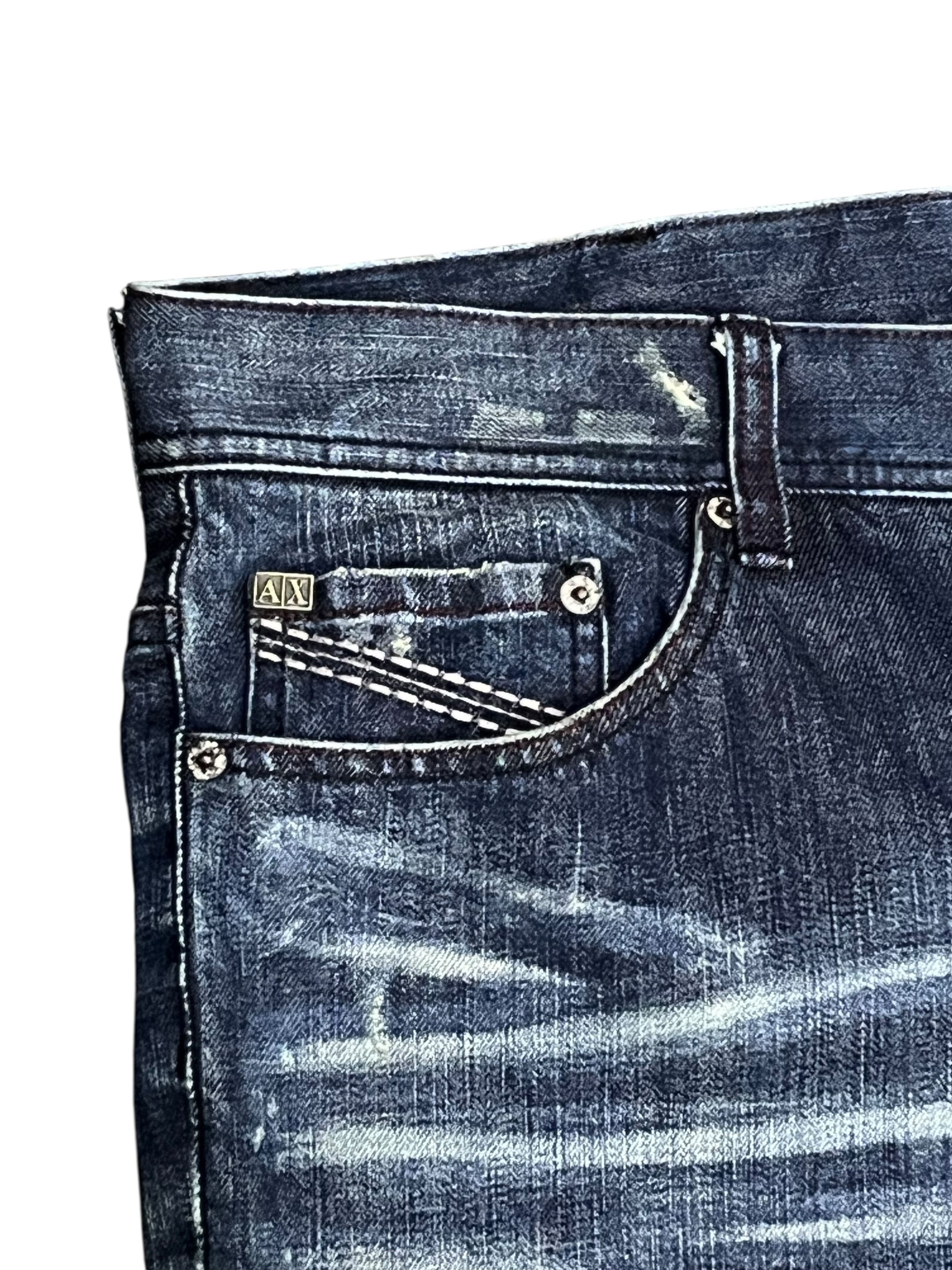Armani Exchange Rare🔥Armani Exchange Distressed Jeans Flying Eagle Edition Size US 36 / EU 52 - 8 Thumbnail