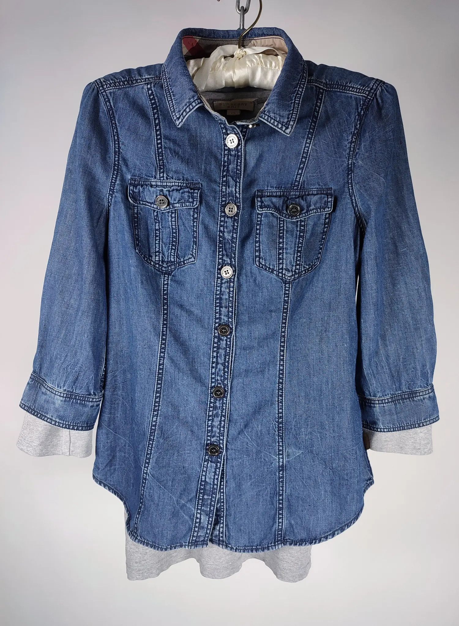 Burberry Burberry Brit denim Button Shirt + dress Size XS / US 0-2 / IT 36-38 - 3 Thumbnail
