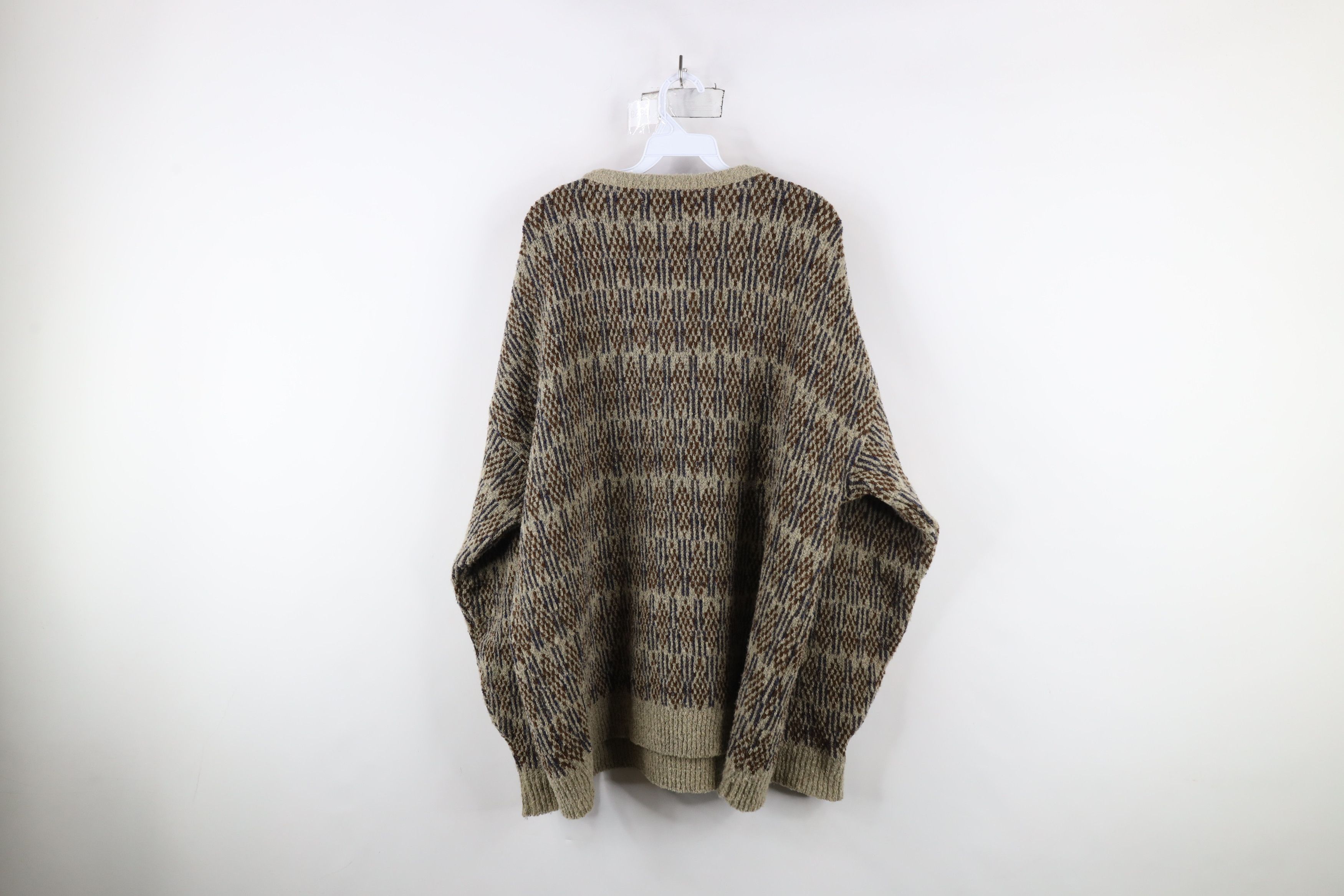 Vintage Vintage 90s Streetwear Fair Isle Wool Blend Knit Sweater USA Size US XL / EU 56 / 4 - 6 Thumbnail