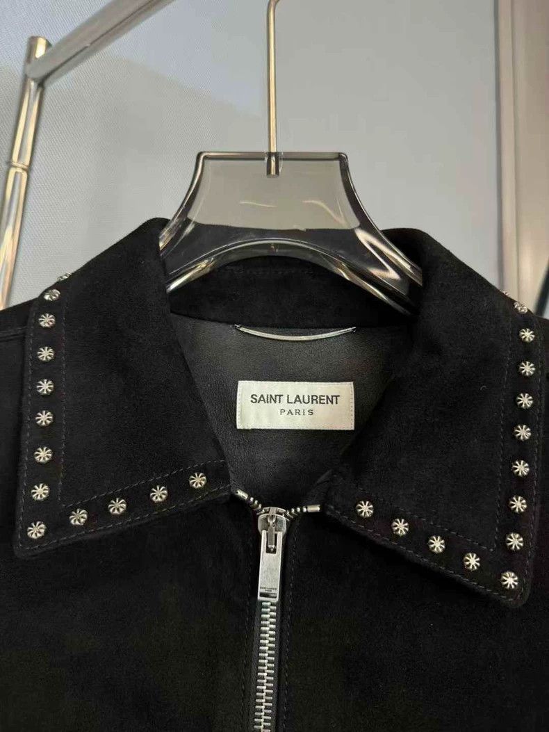 Saint Laurent Paris Saint Laurent Paris Turn-down suede studded jacket 2505-Nex Size US S / EU 44-46 / 1 - 3 Thumbnail