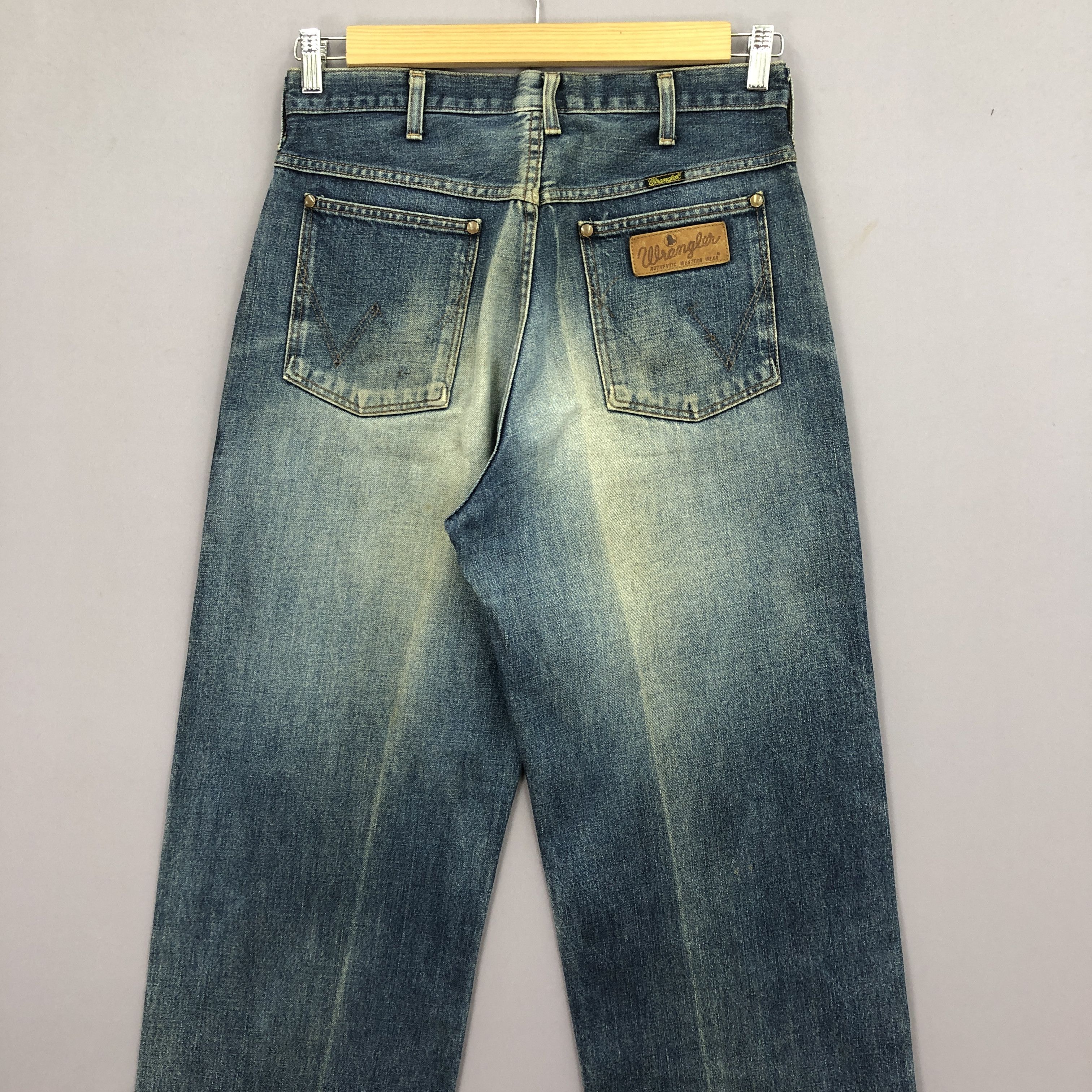 Wrangler Vintage Wrangler Selvedge Jeans Faded Ripped Denim GF30245 Size US 30 / EU 46 - 4 Thumbnail