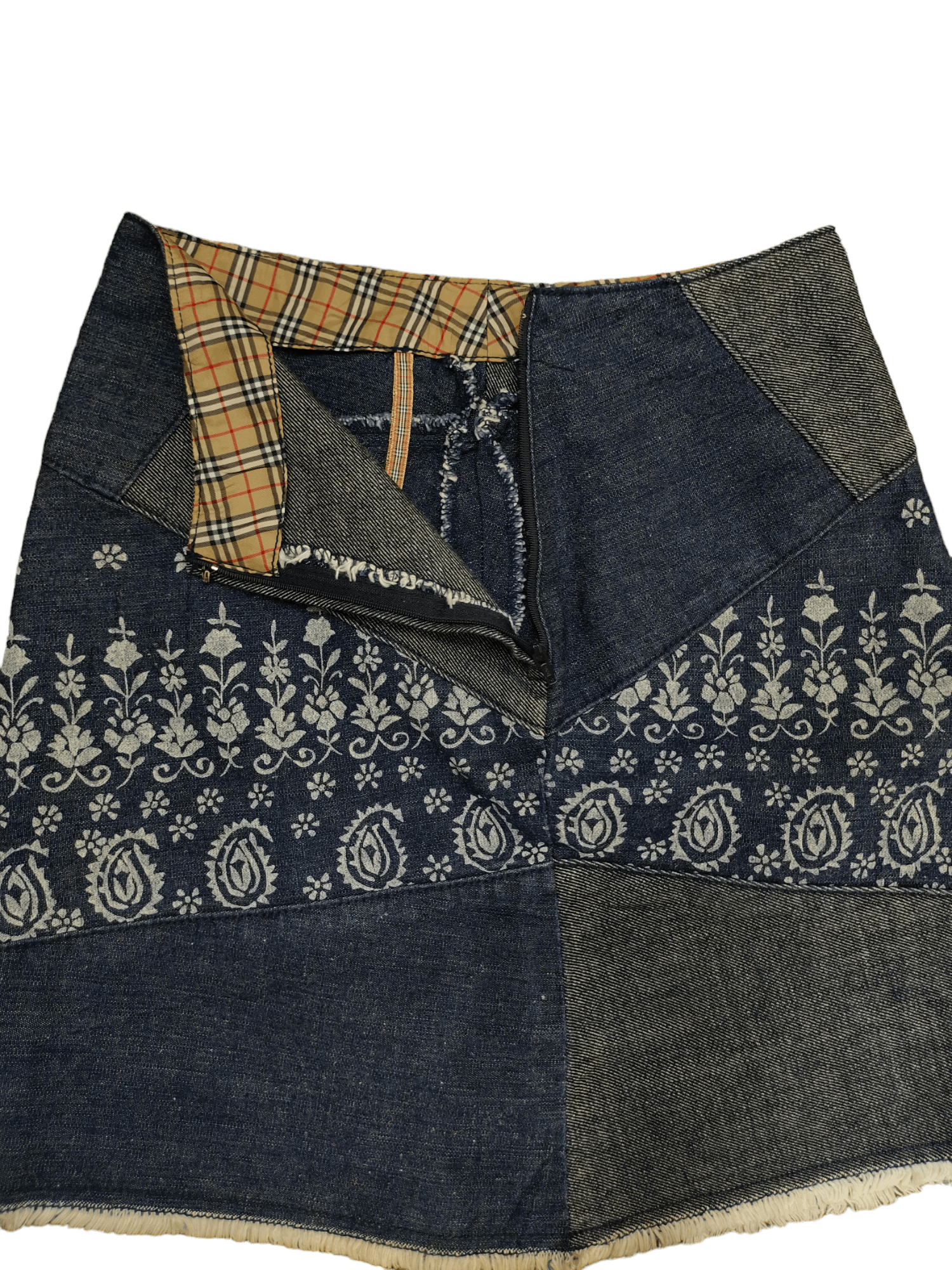Burberry Burberry London Blue Label Paisley Patchwork Mini Skirt Size 24" / US 00 / IT 34 - 6 Thumbnail
