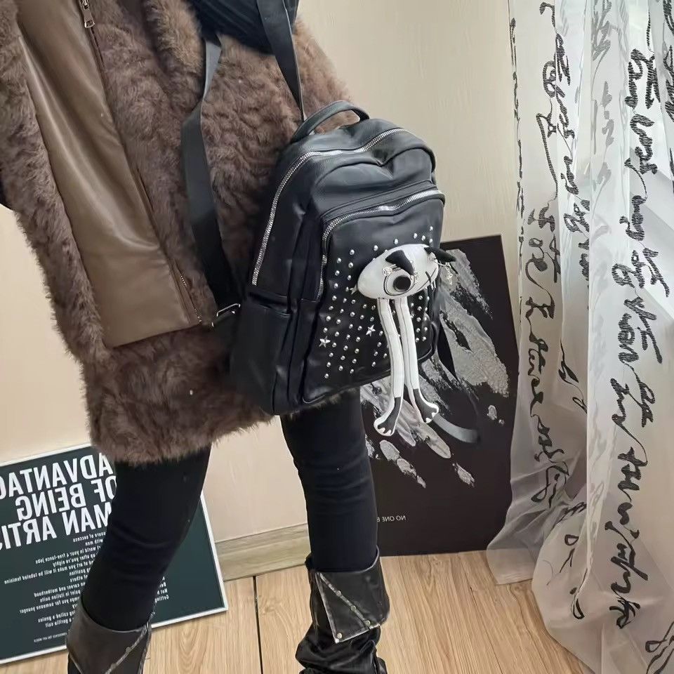Japanese Brand Cartoon Japanese Y2k Gothic Punk School Bag Backpack Size ONE SIZE - 6 Thumbnail