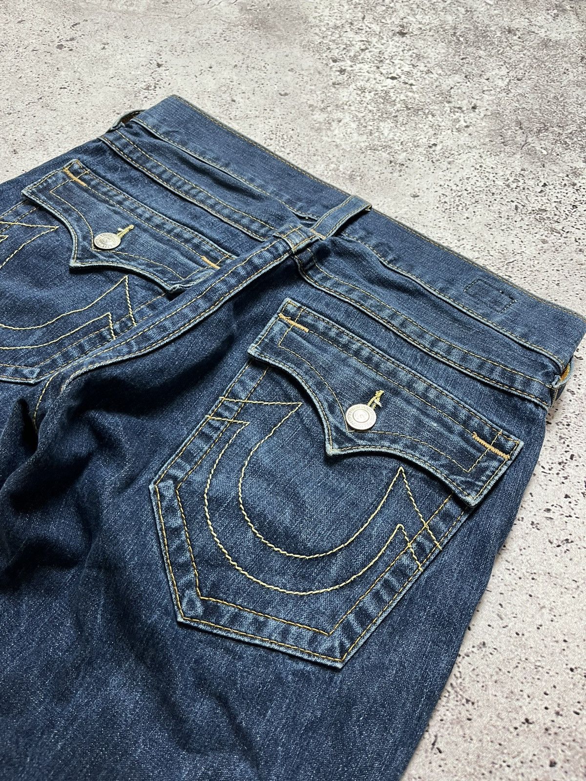 True Religion × Vintage VINTAGE TRUE RELIGION FLAP FADED RICKY SUPER DENIM JEANS Size US 32 / EU 48 - 3 Thumbnail