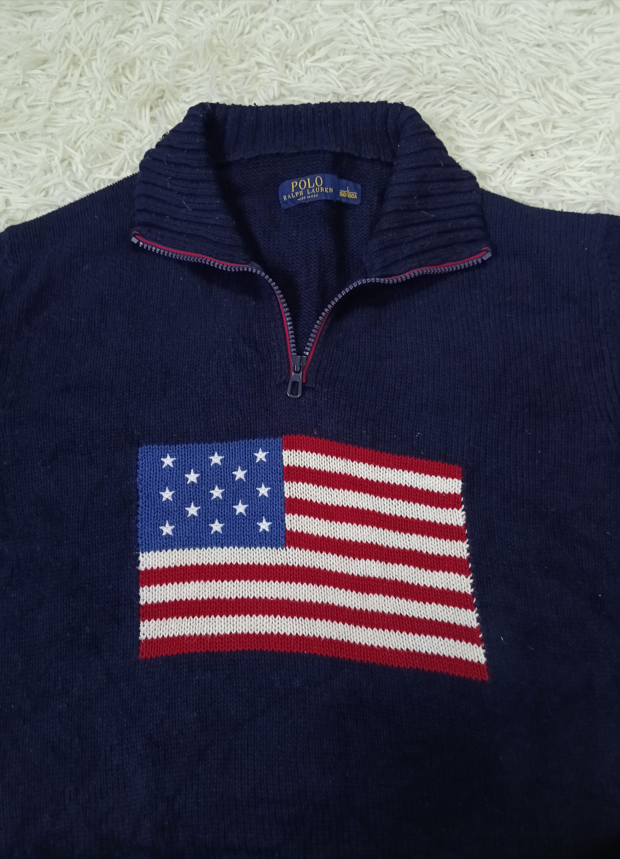 90s POLO RALPH LAUREN AMERICAN FLAG KNIT