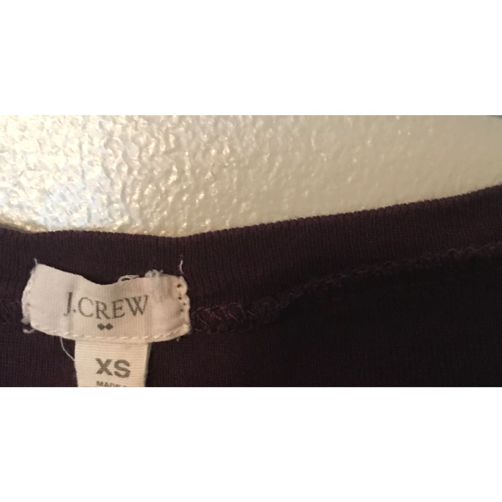 J.Crew J.CREW Knit Top XS Plum Purple Lightweight 100% Cotton Long Sleeve Round Neck Women Slim Casual Shirt Knit Top Size XS / US 0-2 / IT 36-38 - 4 Thumbnail